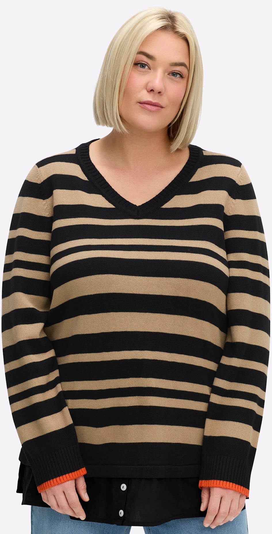 Image of Sheego 2-in-1-Pullover "Pullover"