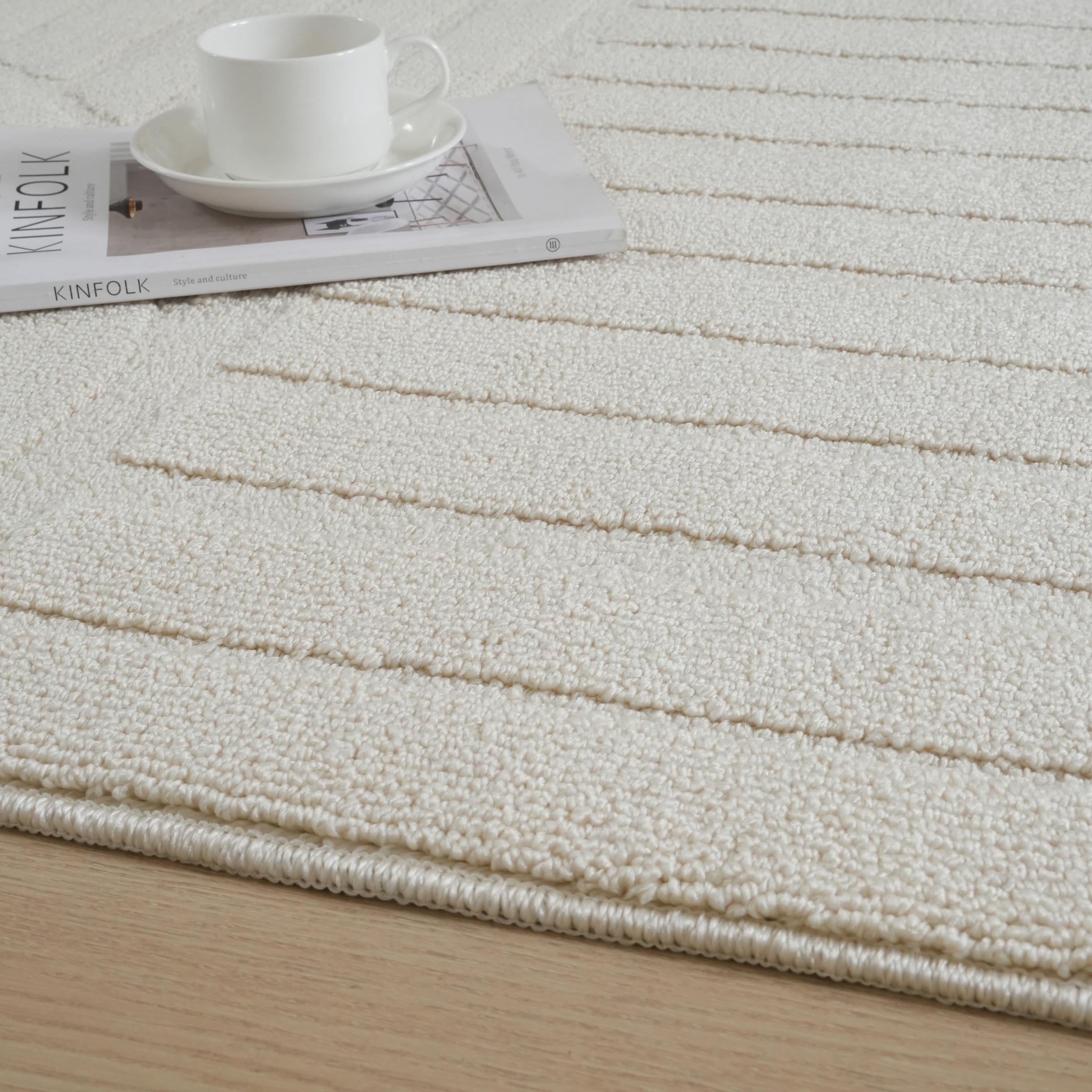GOODproduct Teppich »Neele, Boho-Design, Hoch-Tief, waschbar« rechteckig 12 mm Höhe 3D Optik, Skandinavisch, Designteppich, Wohnzimmer, Schlafzimmer
