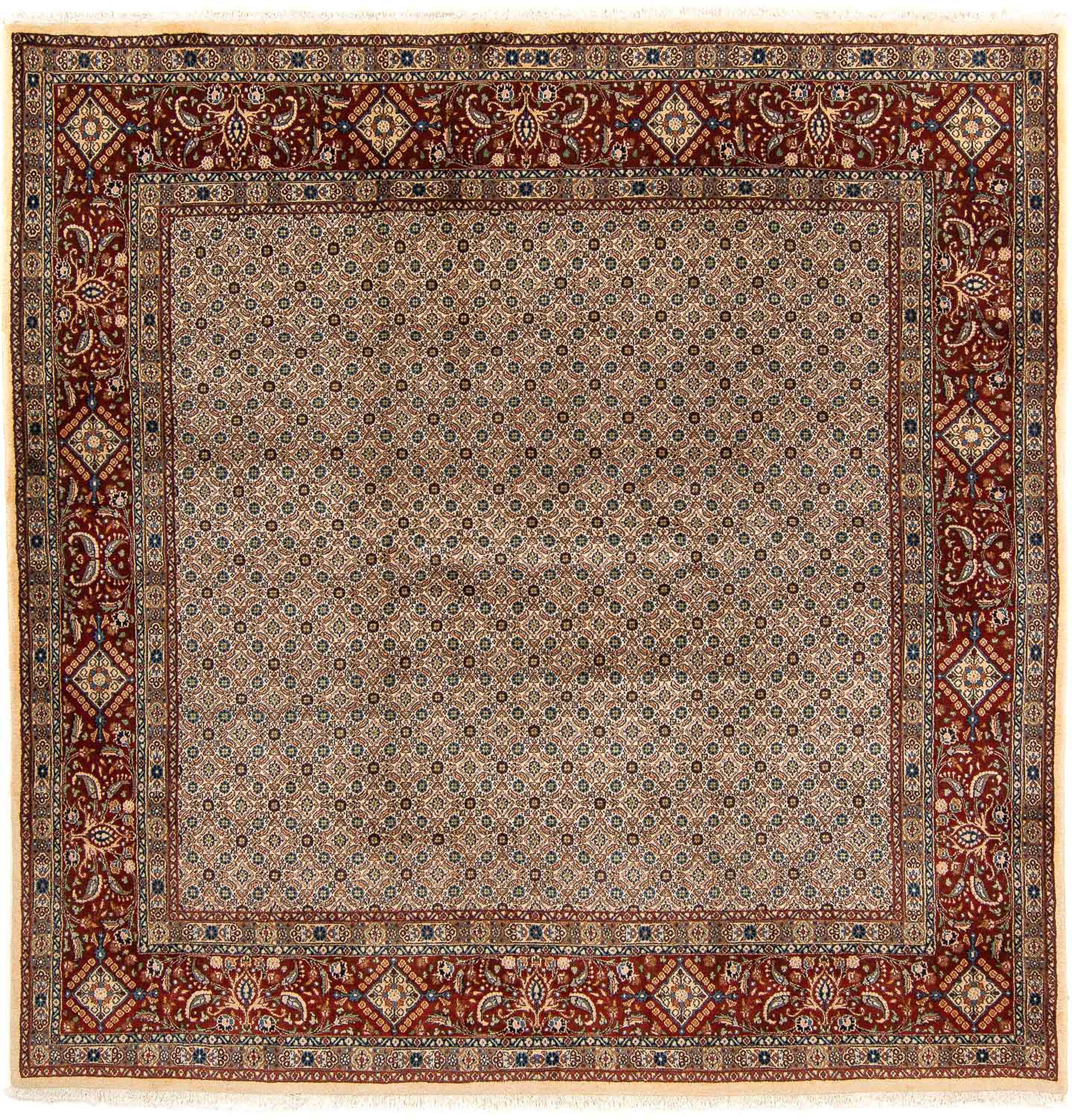 Image of morgenland Orientteppich »Perser - Classic quadratisch - 257 x 248 cm - hellbraun«, quadratisch, 10 mm Höhe, Wohnzimmer, Handgeknüpft, Einzelstück mit Zertifikat bei Ackermann Versand Schweiz