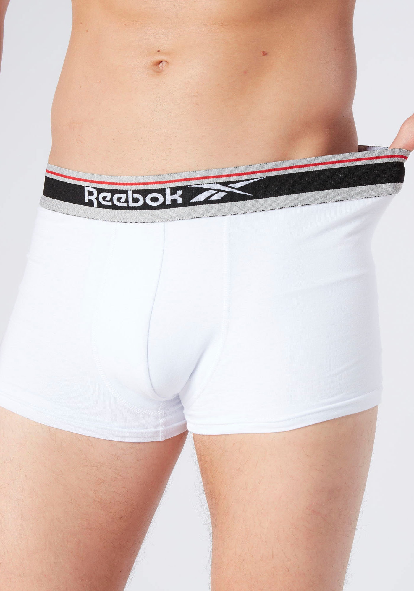 Reebok Boxer »JAY« 5er Pack,  basic, bequem, weich, mit Logo, breiter Bund, Baumwollmix