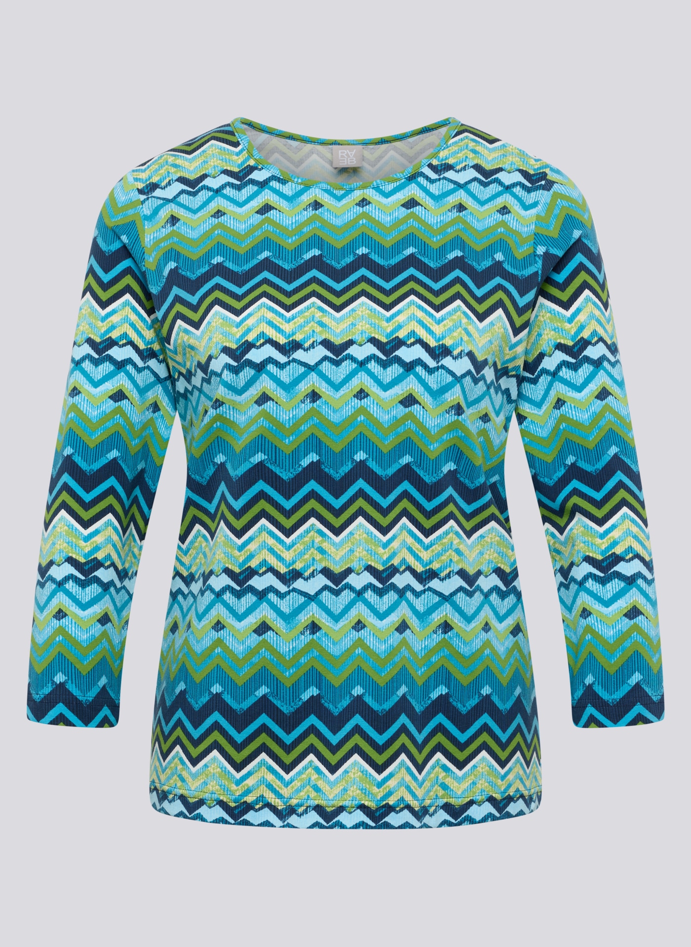 Rabe T-shirt à manches 3/4 mit grafischem Muster