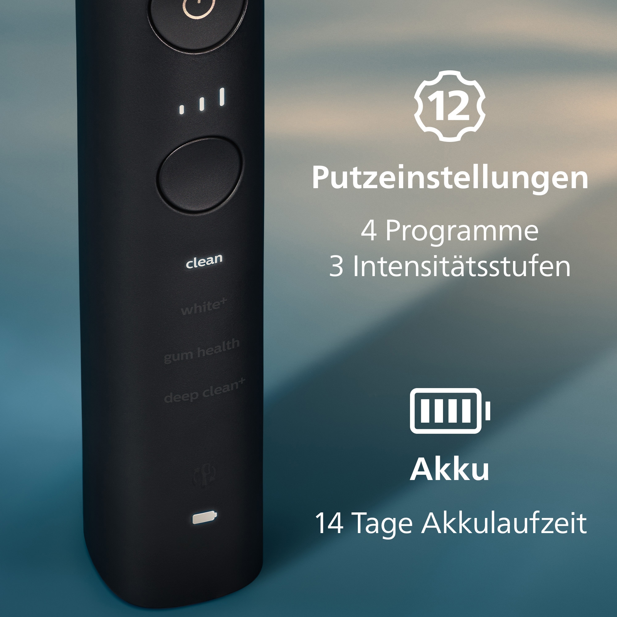 Philips Sonicare Brosse à dents électrique »DiamondClean 9000 HX9914« 2 cuis Aufsteckbürsten DiamondClean Premium Schallzahnbürste, Doppelpack inkl. Ladeglas