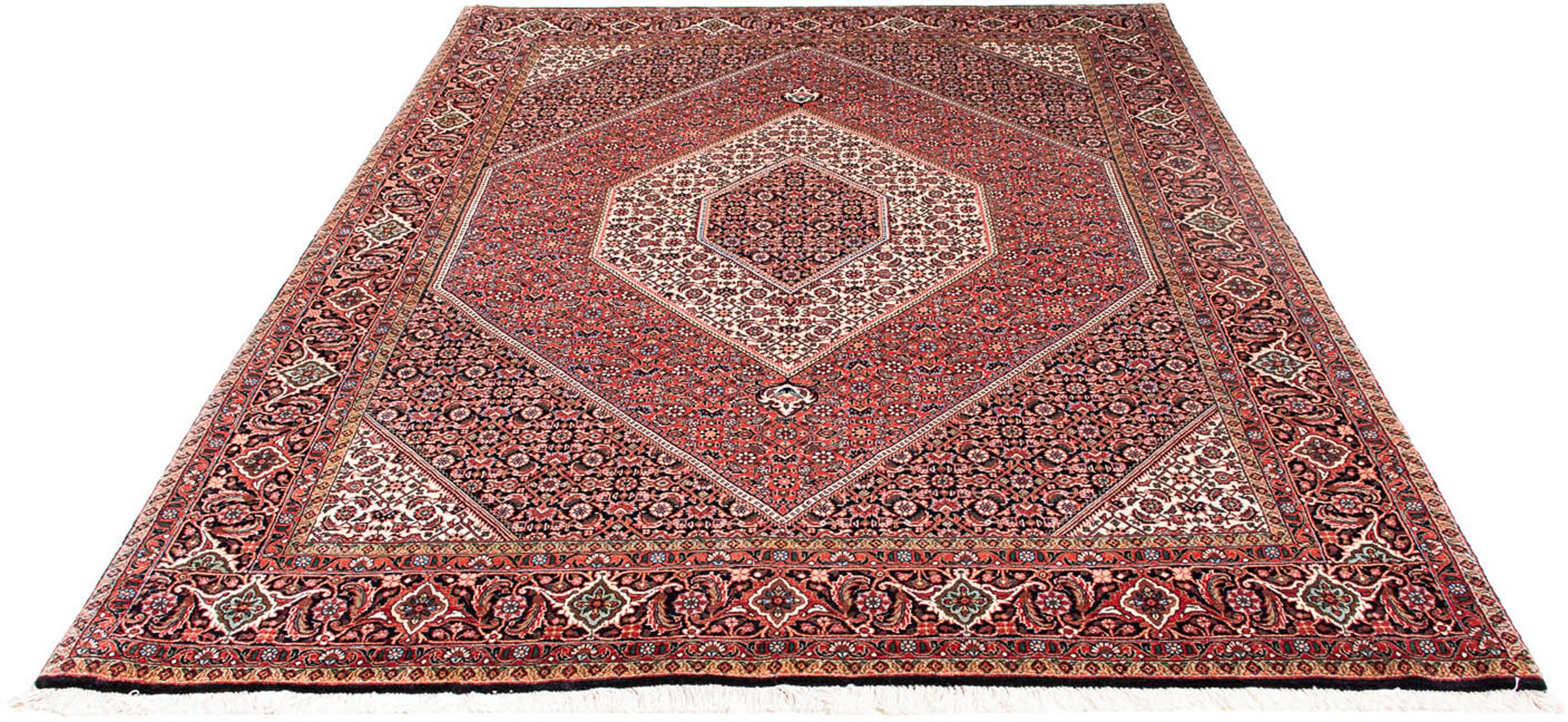 Image of morgenland Orientteppich »Perser - Bidjar - 238 x 172 cm - hellrot«, rechteckig, 15 mm Höhe, Wohnzimmer, Handgeknüpft, Einzelstück mit Zertifikat bei Ackermann Versand Schweiz