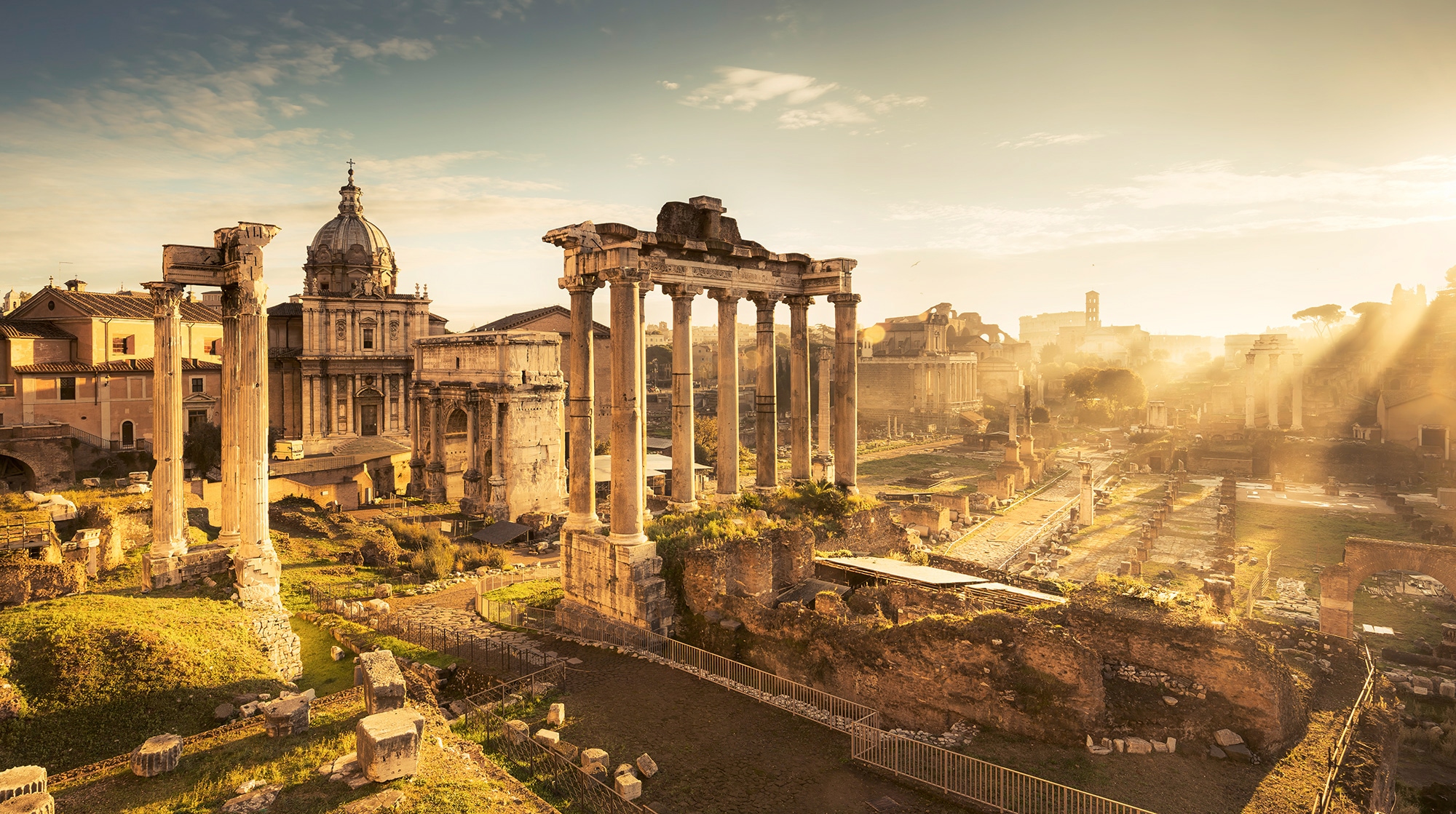 Image of Komar Vliestapete "Digitaldruck Vlies - Forum Romanum - Grösse 500 x 280 cm" bedruckt glatt Wohnzimmer, Schlafzimmer