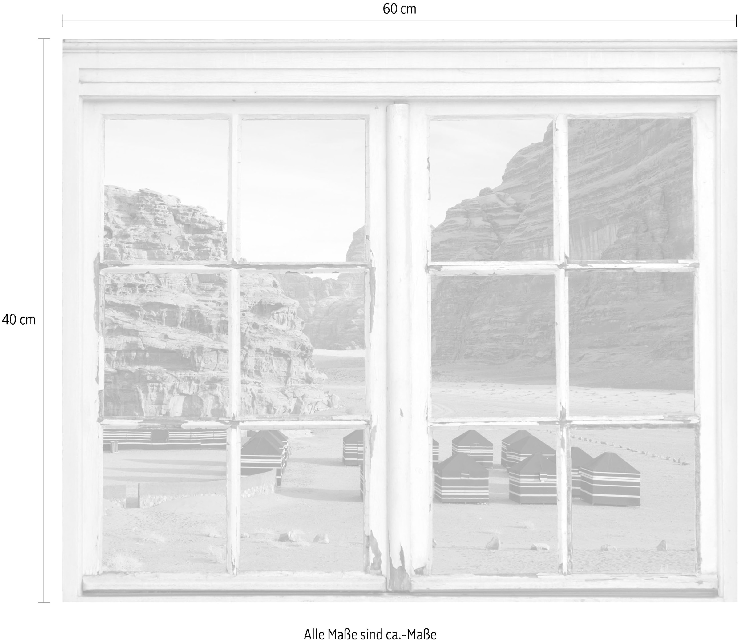 queence Wandsticker »Häuschen in der Savanne« Wandsticker, Wandbild, selbstklebend