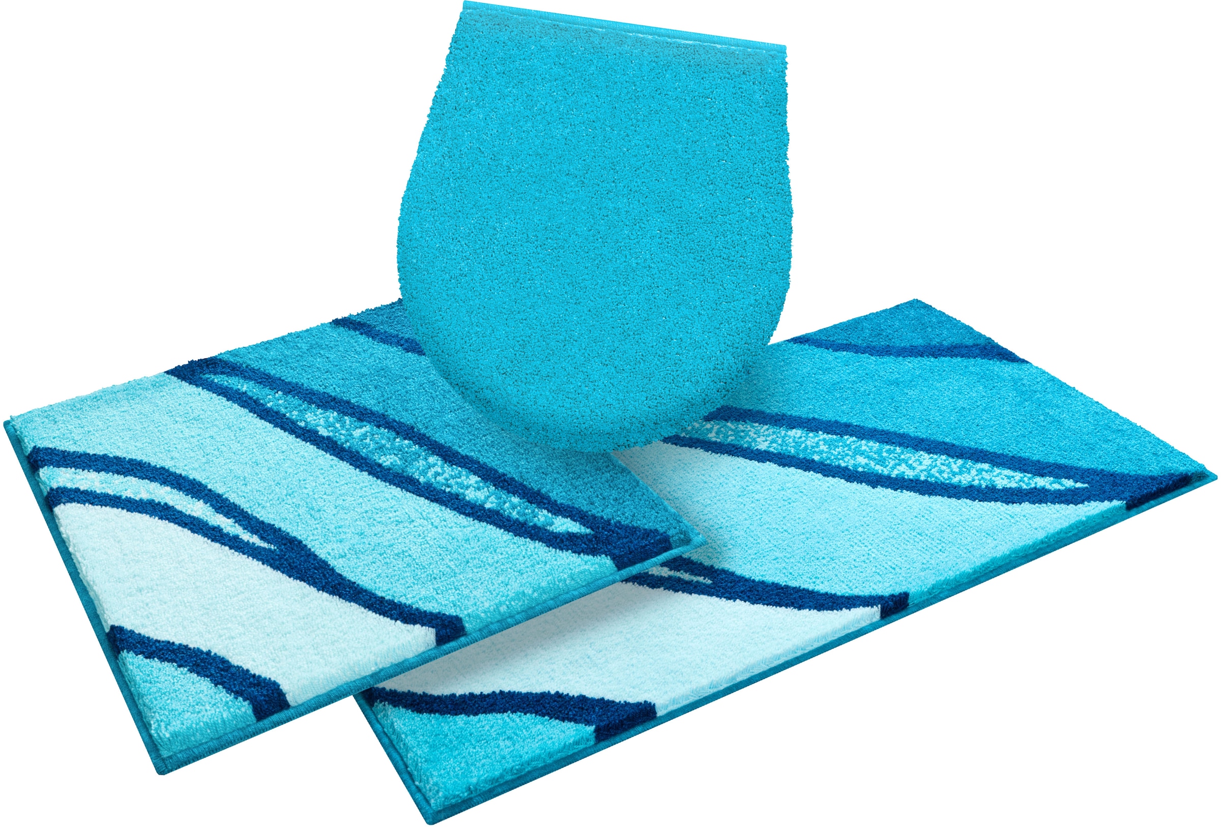 Grund Badematte »Belize, Badvorleger, Badezimmer Teppich, sehr weich«, rutschhemmend beschichtet, schnell trocknend-fussbodenheizungsgeeignet, weiche Haptik, auch als 3 teiliges Set erhältlich, Made in Europe