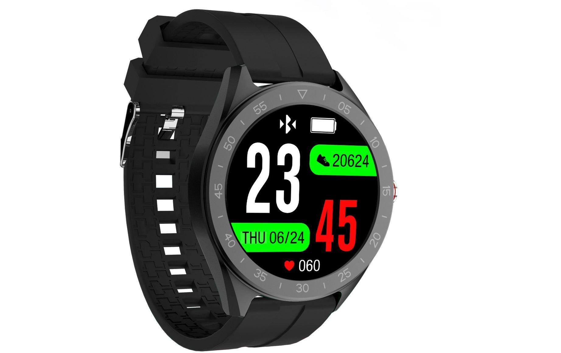 Lenovo Smartwatch »Lenovo Sportuhr R1 Schwarz/Schwarz«, (3,28 cm / 1,3 Zoll), Android Wear,)