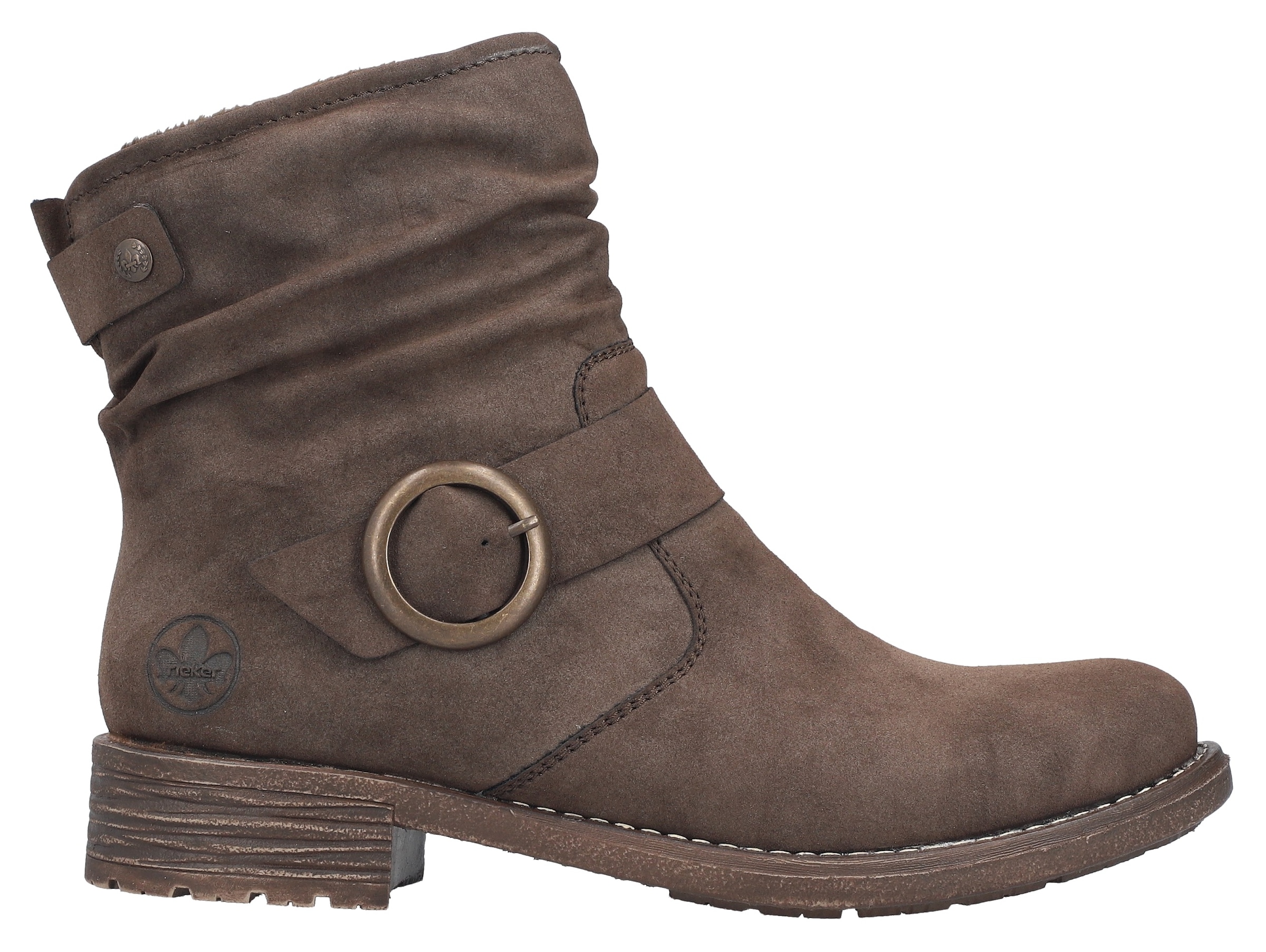 Rieker Bottines  Boots, Blockabsatz, slouchy Schaft und Innenreissverschluss