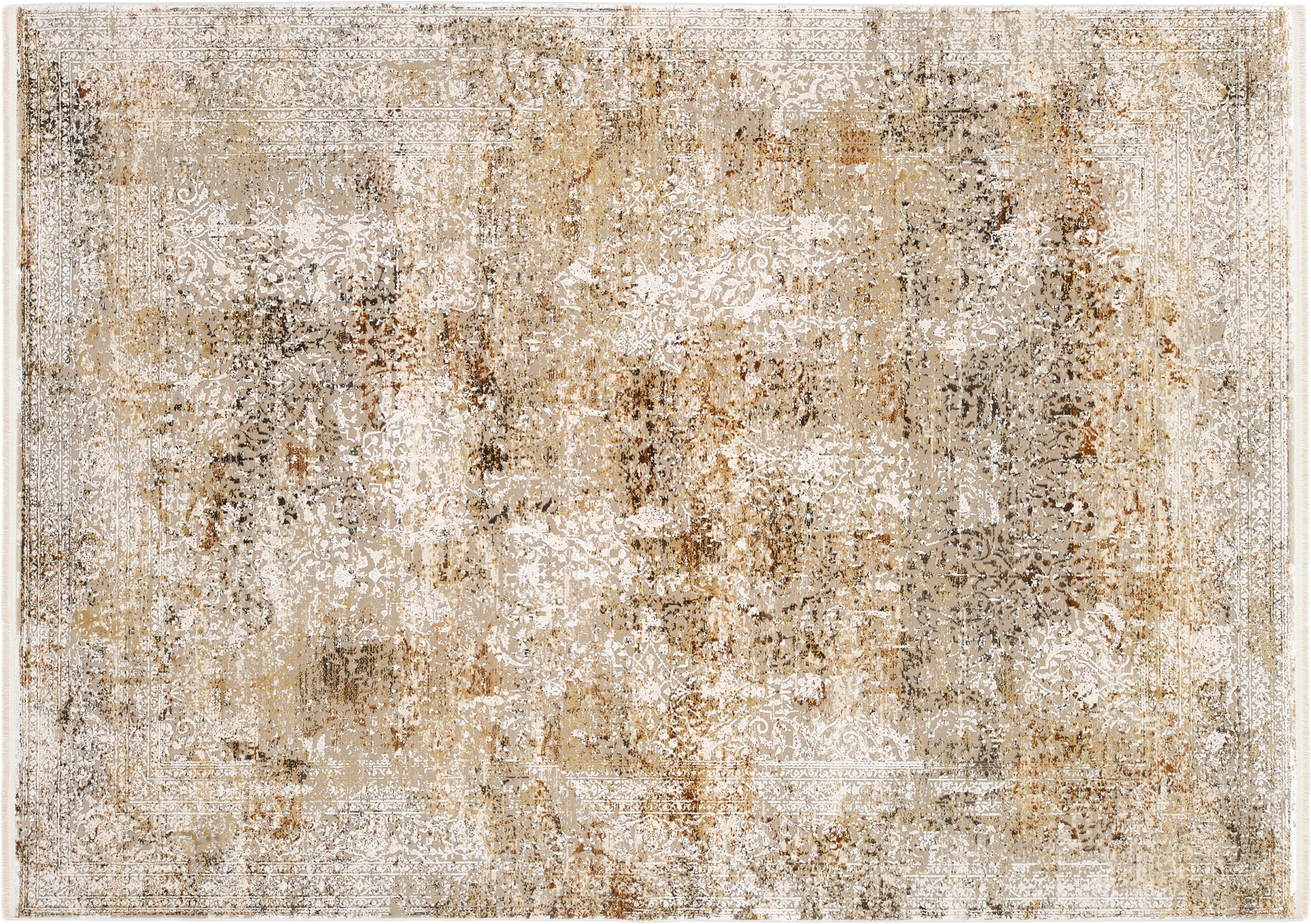 OCI DIE TEPPICHMARKE Tapis »BESTELLER CAVA , auch als Läufer und in Rund« Rectangulaire 8 mm Höhe viscose brillante, avec franges, structure haute basse, vintage, salon