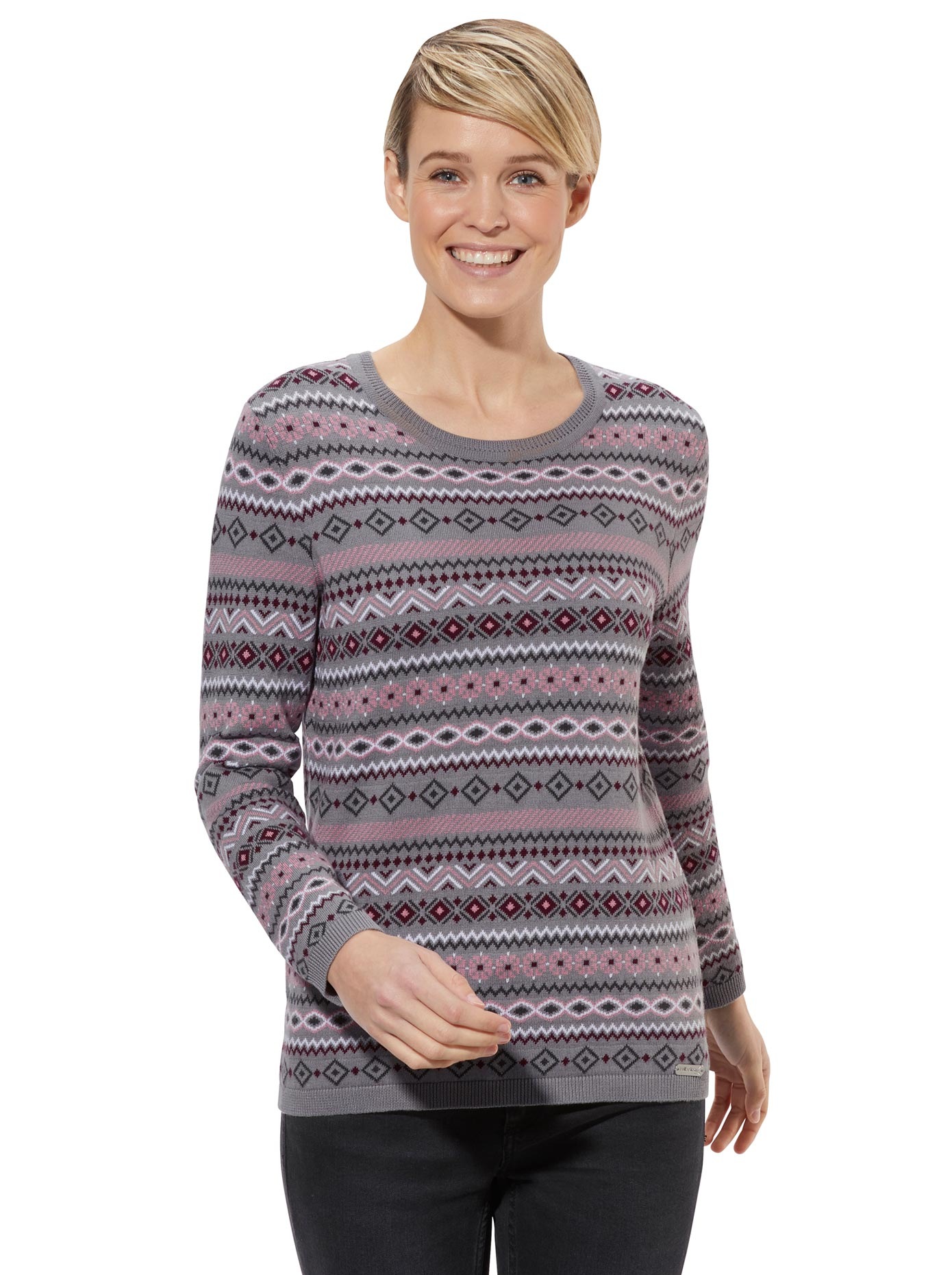 Image of Casual Looks Norwegerpullover »Rundhals-Pullover« bei Ackermann Versand Schweiz