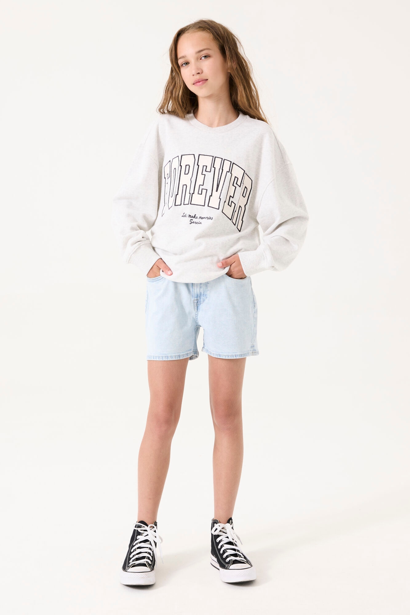 Garcia Sweatshirt, mit Frontprint, for Girls