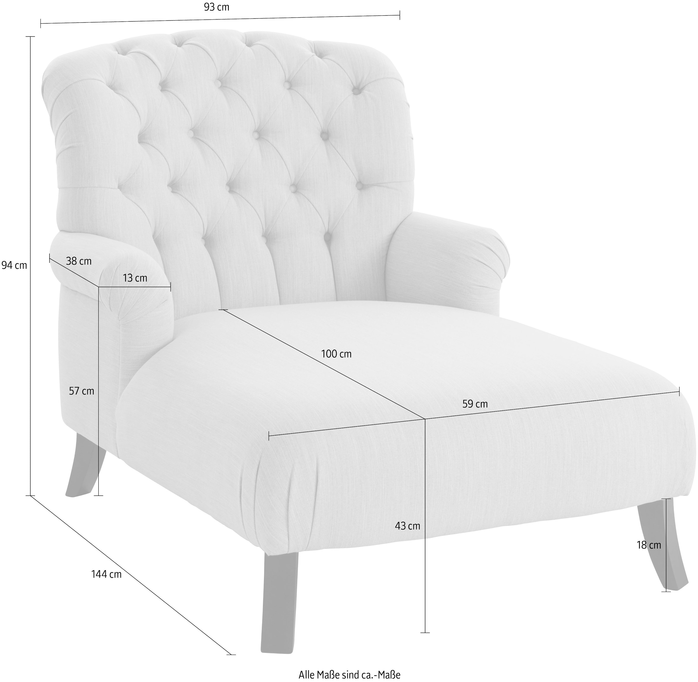 Home affaire Loveseat »Amiens Sessel Loungesessel« mit wunderschöner Knopfheftung im Rücken