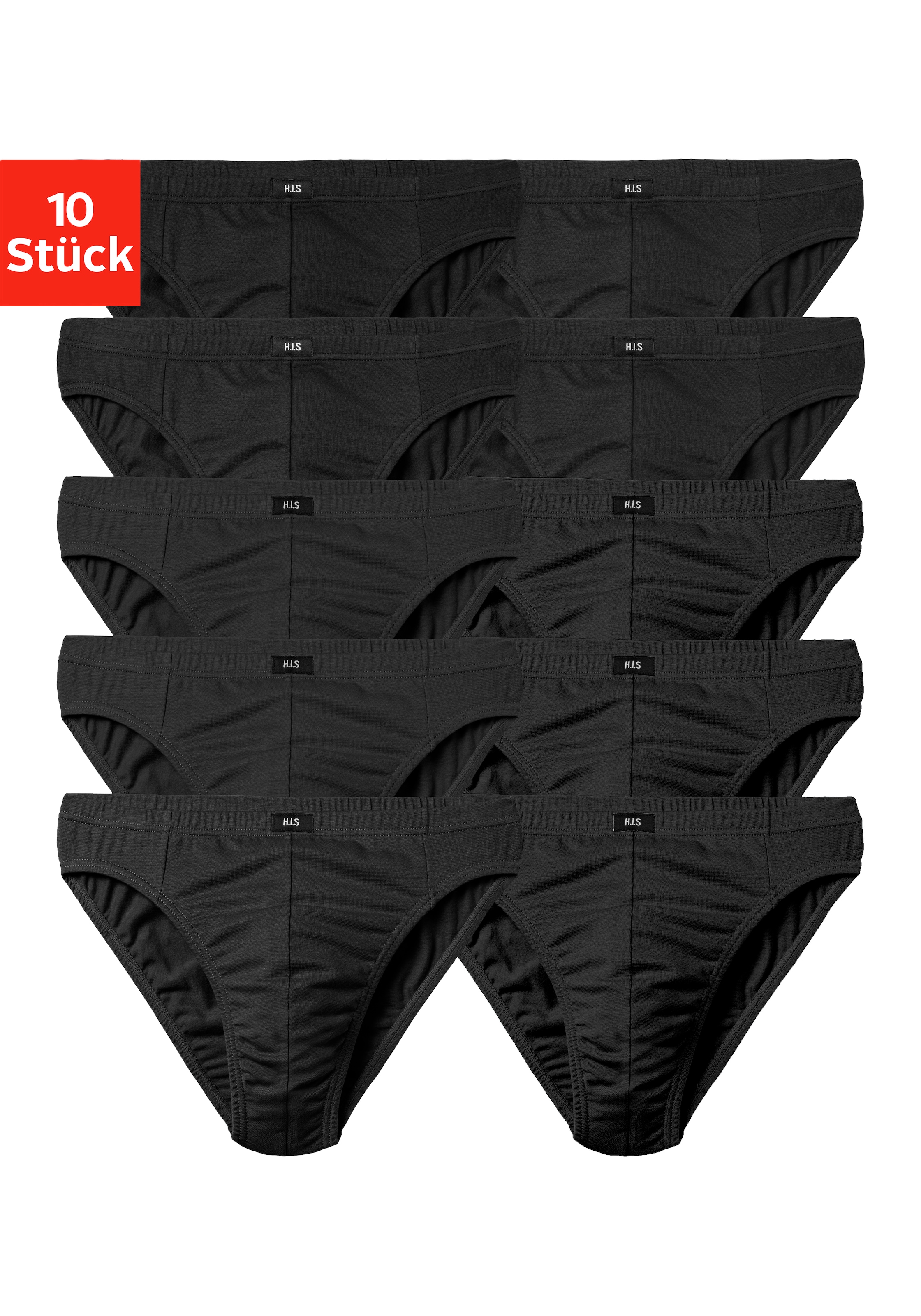 Image of H.I.S Slip "Männer Unterhose" Packung, 10 Stk. in Unifarben