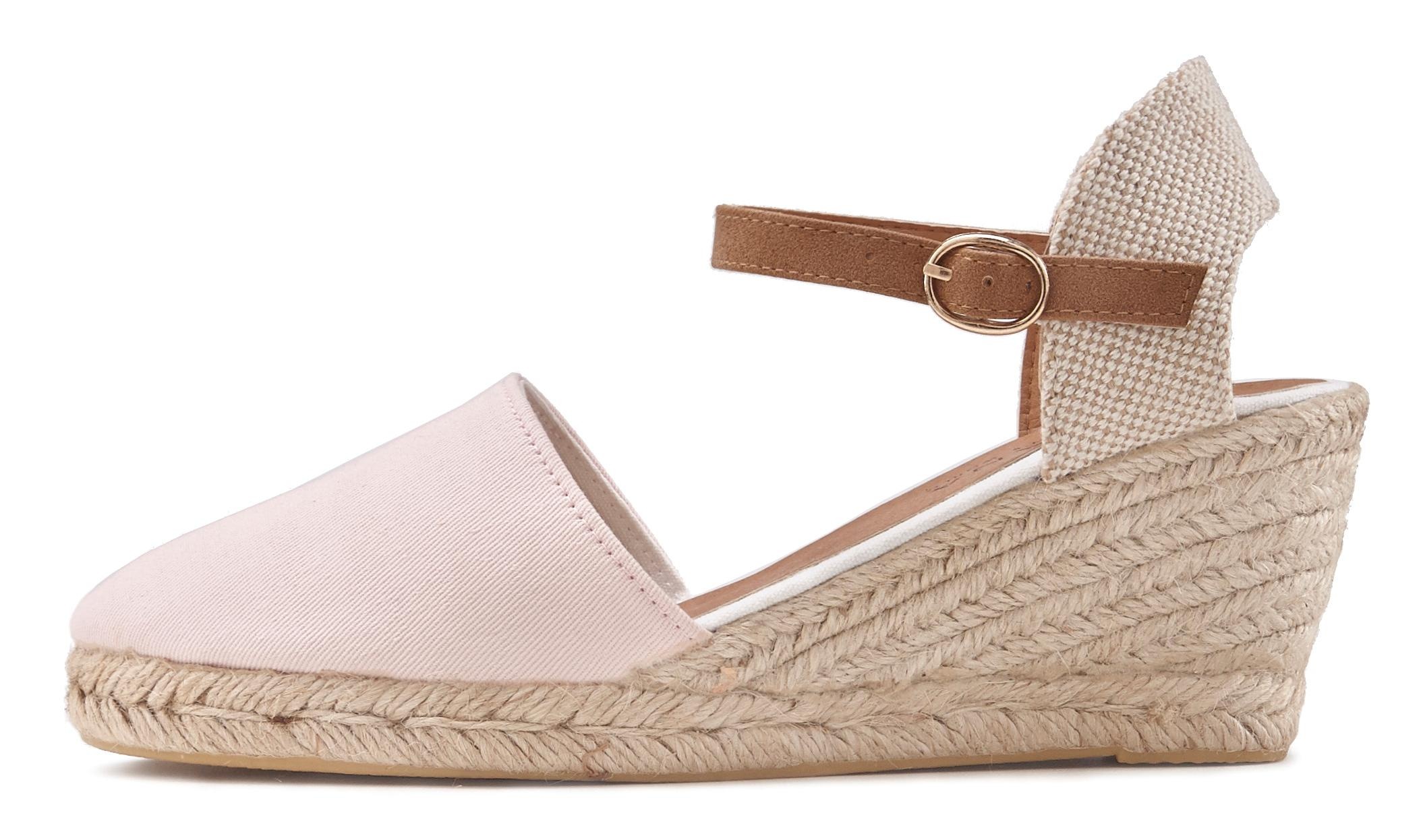 Image of LASCANA Sandalette, mit Keilabsatz in Bast-Optik vegan bei Ackermann Versand Schweiz