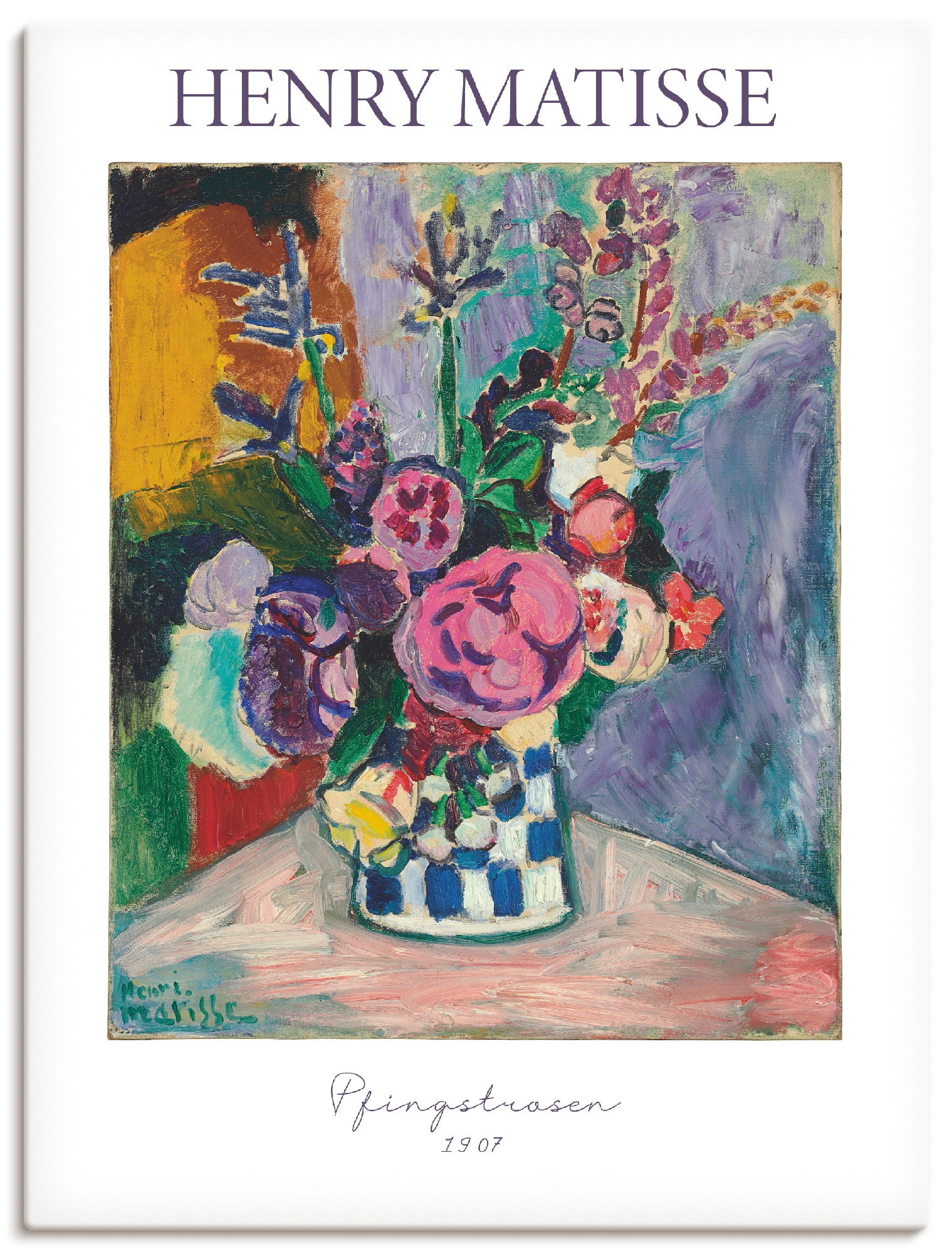 Image of Artland Wandbild "Pfingstrosen. 1907" Arrangements 1 Stk. tlg. als Alubild, Leinwandbild, Poster, Wandaufkleber in verschied. Grössen