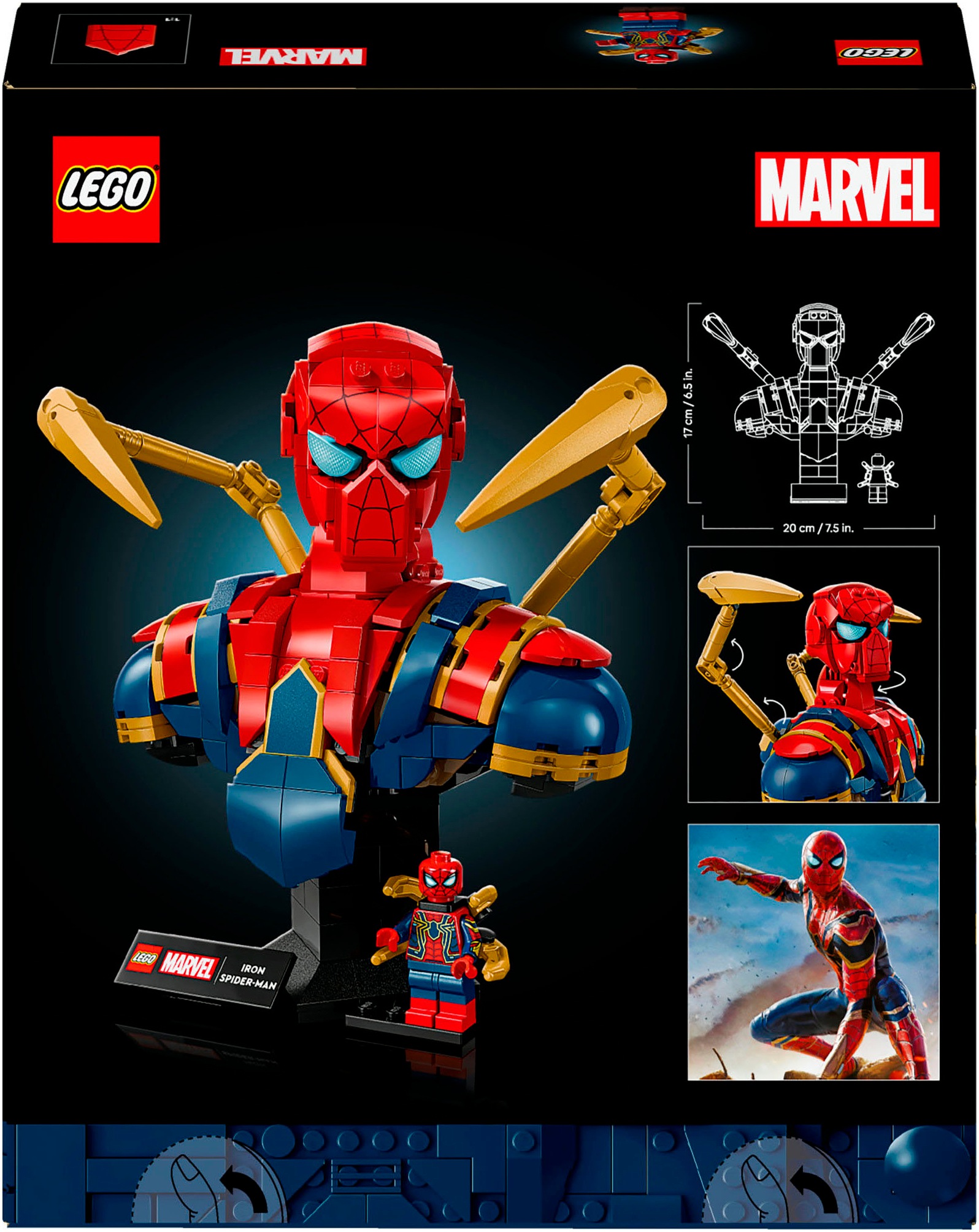 LEGO® Konstruktionsspielsteine »Iron Spider-Man Büste (76326), LEGO Super Heroes« Made in Europe