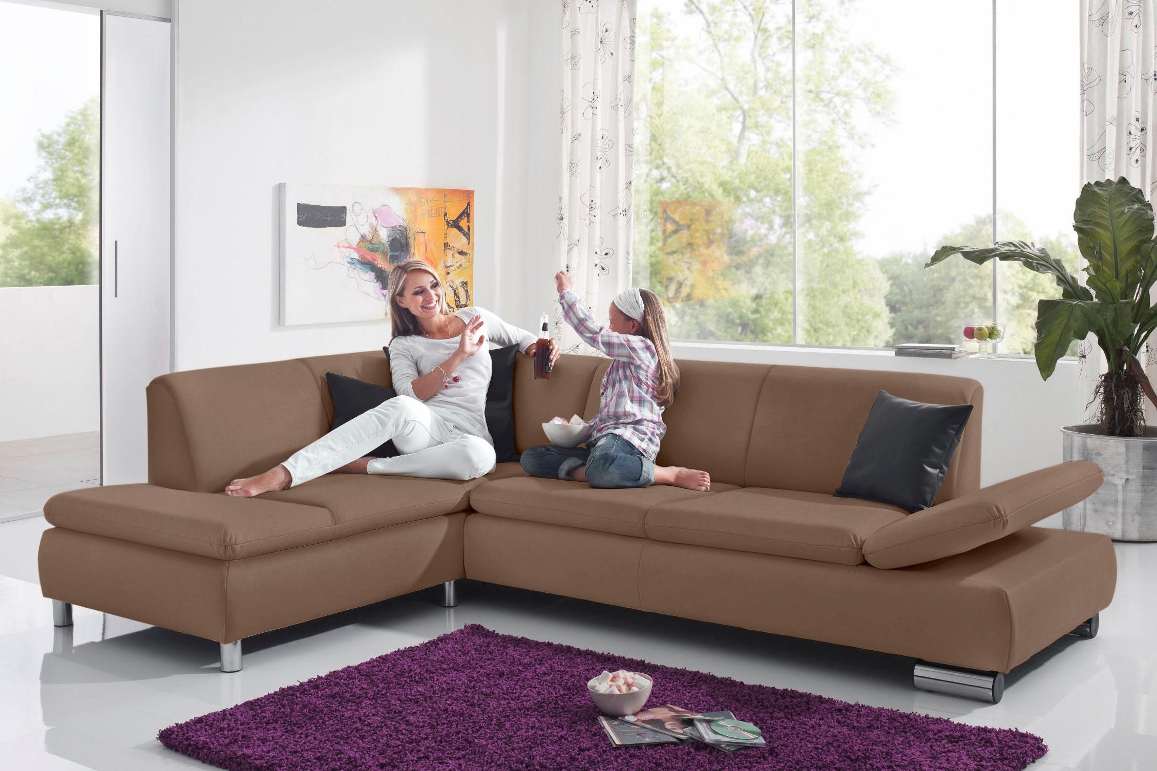 Max Winzer® Ecksofa »Toulouse modern und bequem, aktuelles Design, hoher Sitzkomfort«, mit klappbaren Armlehnen, Breite 271 cm