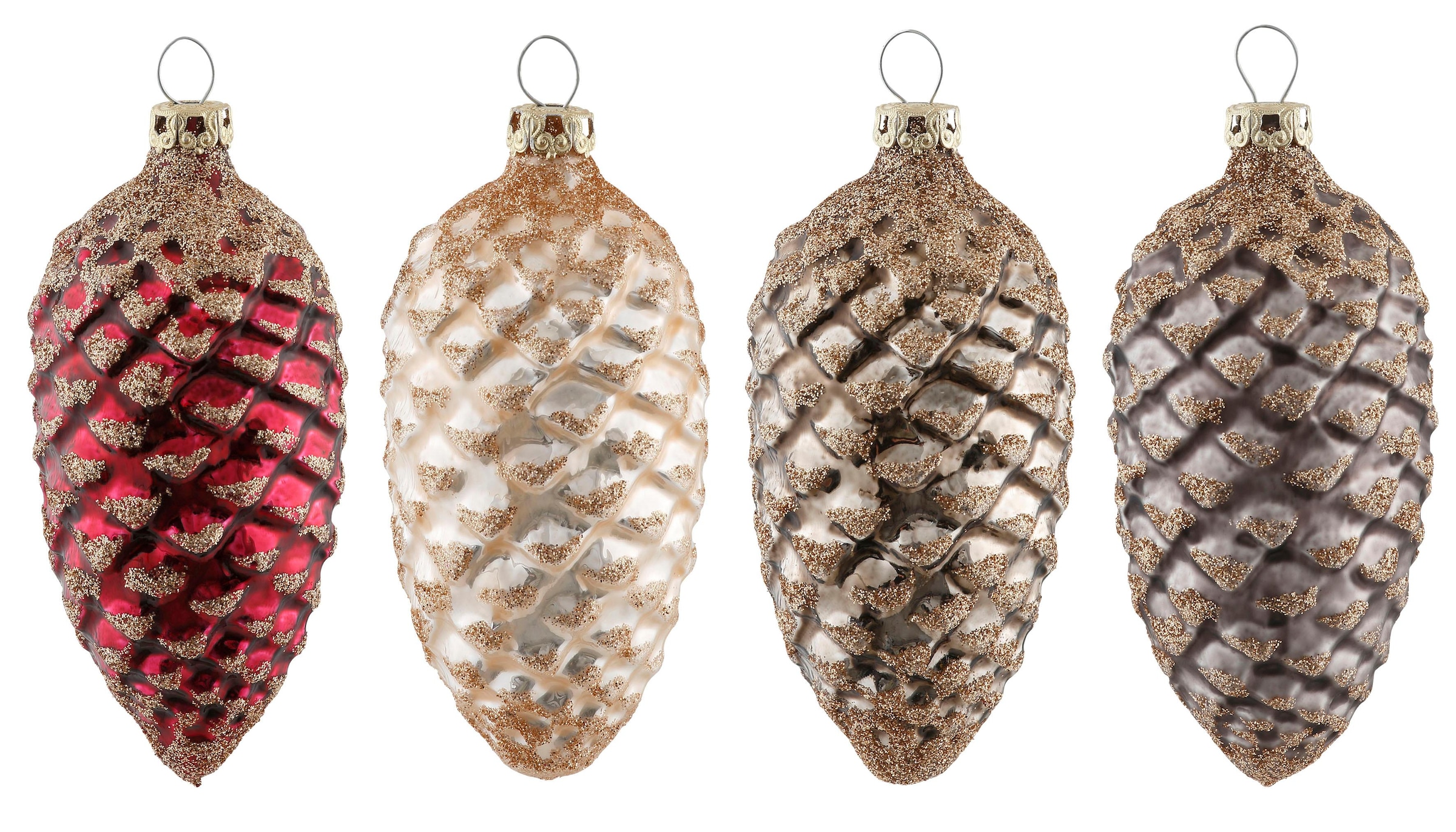 Christbaumschmuck "Marsala" (4-teilig)