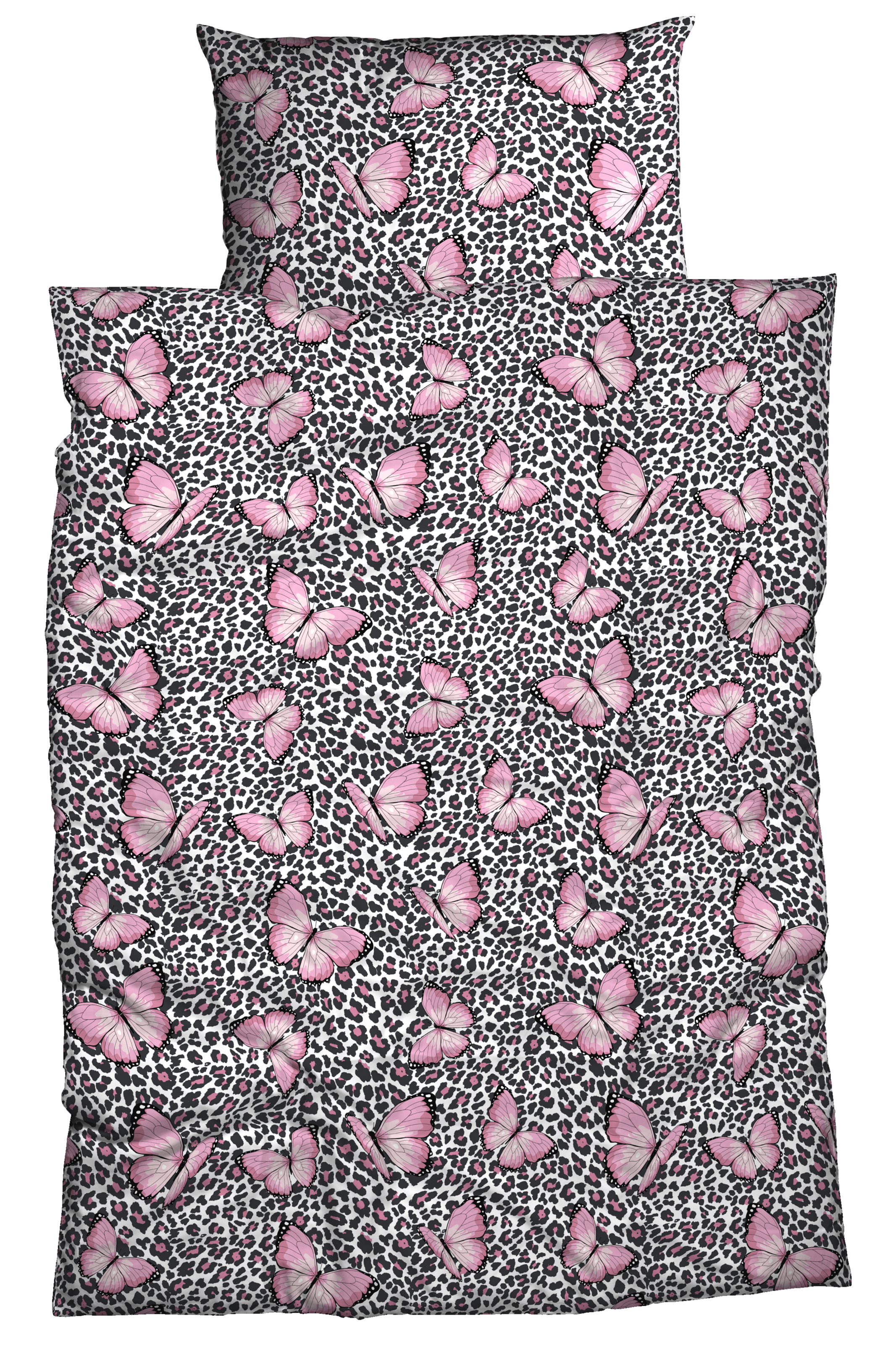 Image of CASATEX Bettwäsche "Menga" 2 Stk. Schmetterlinge mit Leopardenprint