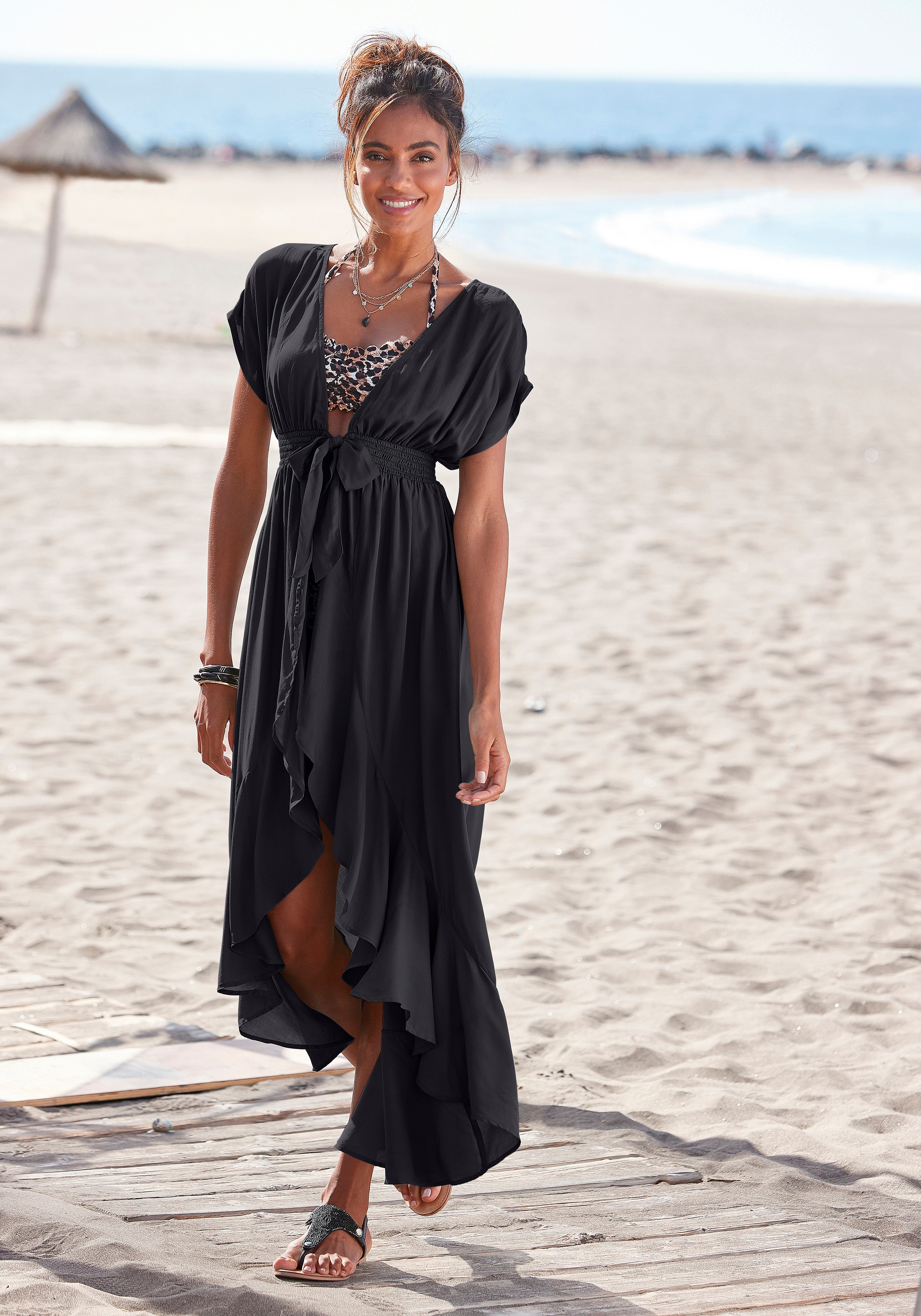 Image of LASCANA Strandkleid mit Bändern zum Knoten