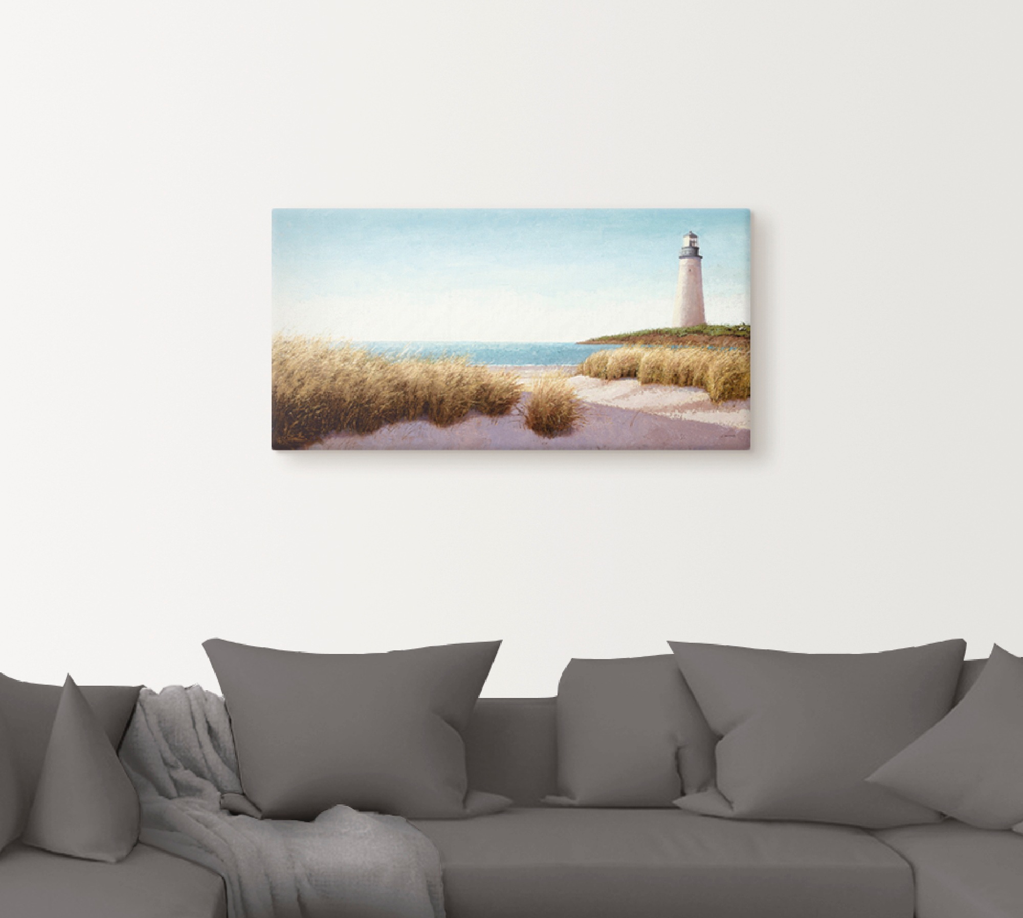 Artland Wandbild »Leuchtturm am Meer«, Gebäude, (1 St.), als Leinwandbild in verschied. Grössen