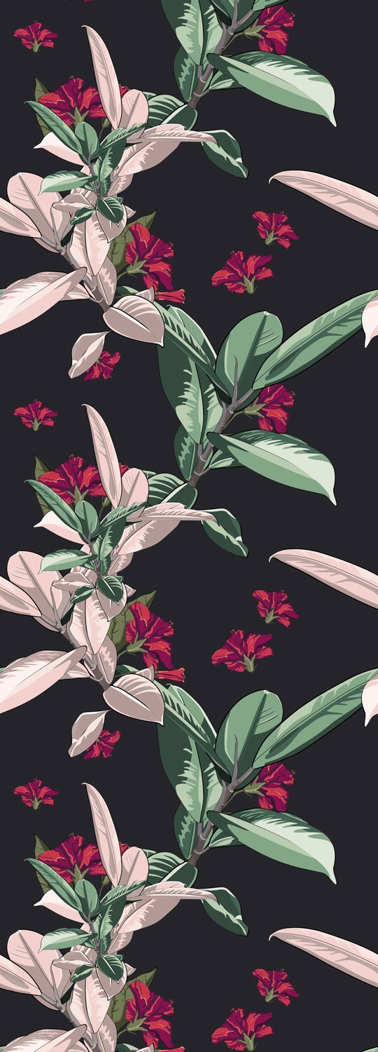 Image of queence Vinyltapete "Alexia" Motiv bedruckt botanisch floral gemustert natürlich glatt 90x250cm, selbstklebend, kinderleichte Anbringung, Sticker