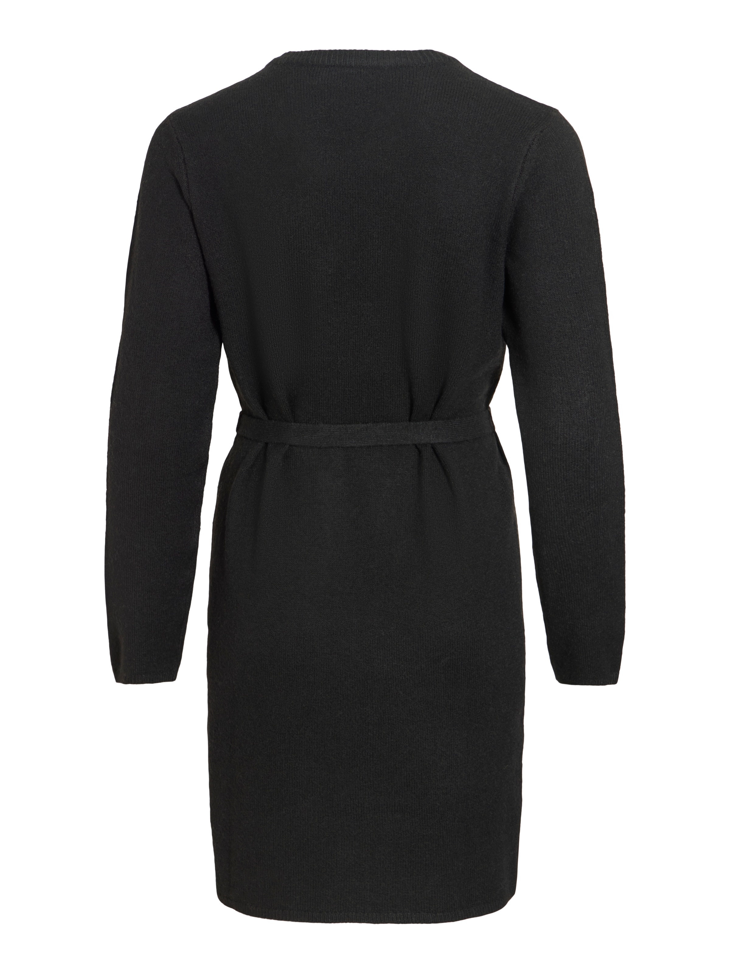 Vila Robe en tricot »VILIGA L/S O-NECK BELTED KNIT DRESS-NOOS« mélange de matériaux, coupe normale
