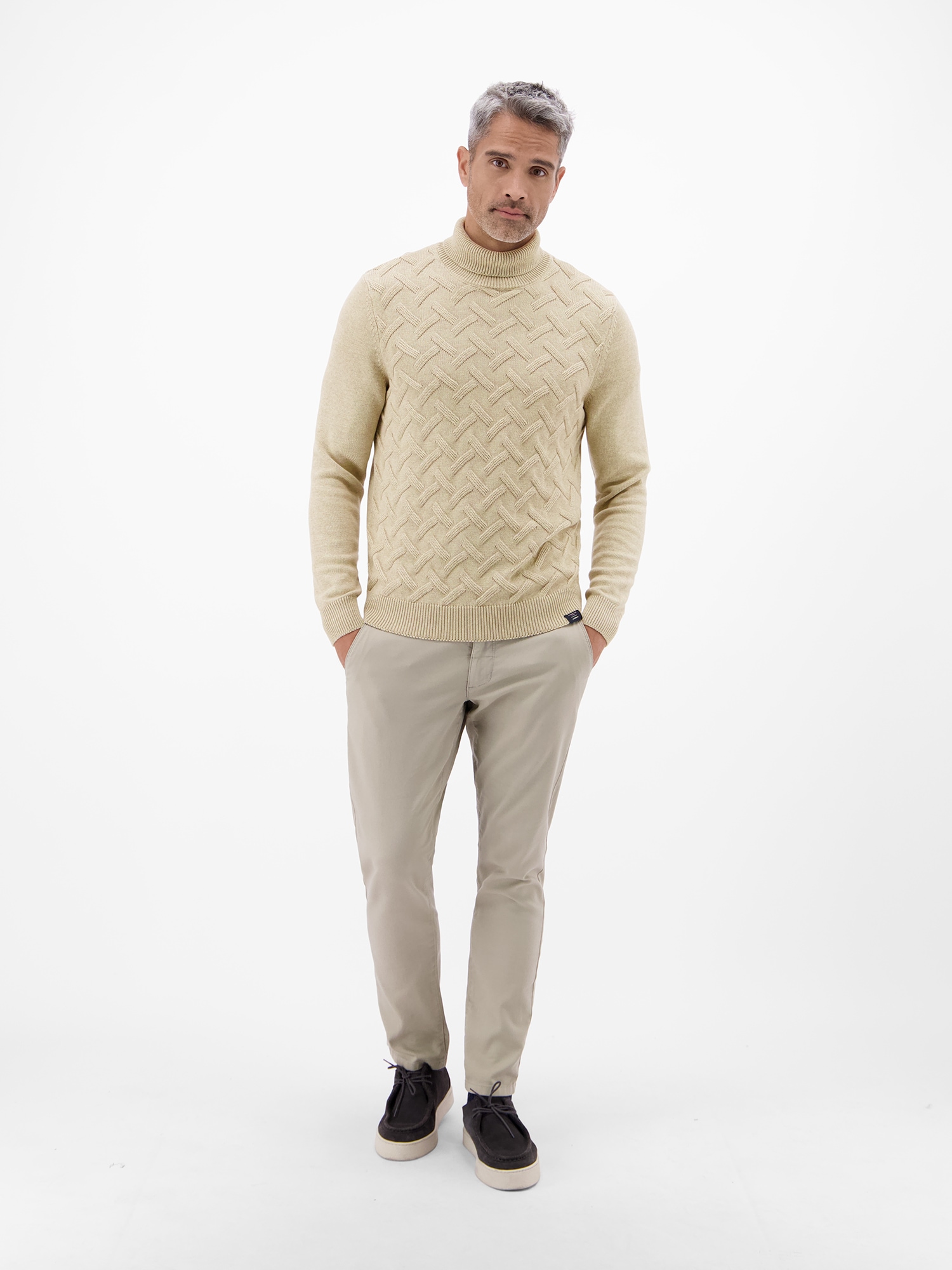 LERROS Pull à col roulé »Stylischer Rollkragenpullover - modisch gemustert«