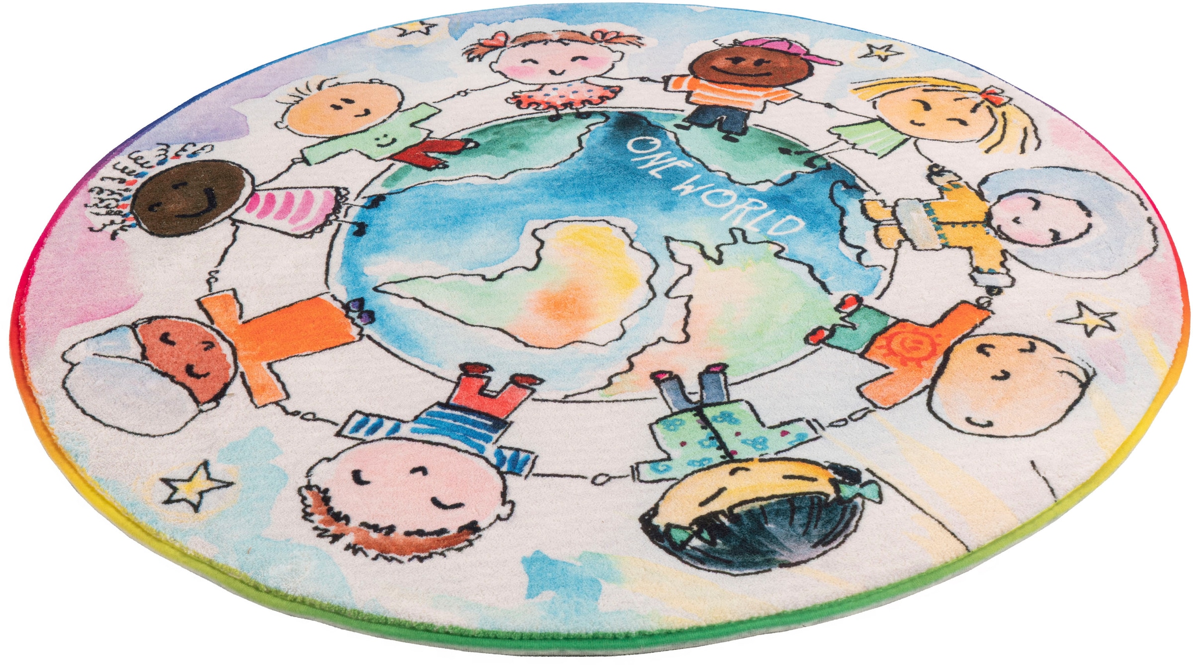 Kinderteppich »My Juno 477«, rund, Kurzflor, Spielteppich, Motiv Kinder, Kinderzimmer