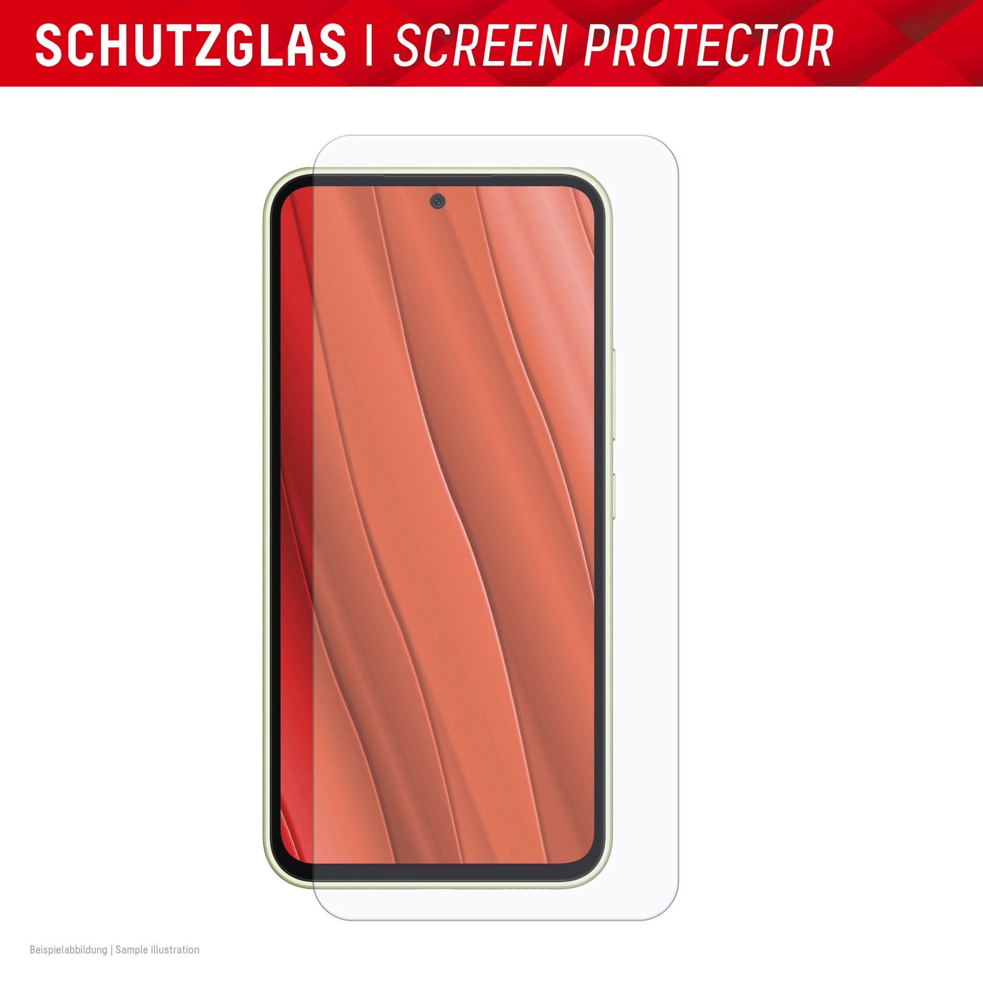 Displex Displayschutzglas »Real Glass«, für Samsung Galaxy A35-Samsung Galaxy A55 5G, (1 St.), Bildschirmschutz, Displayschutzfolie,Einfach anbringen,kratz-&stossfest