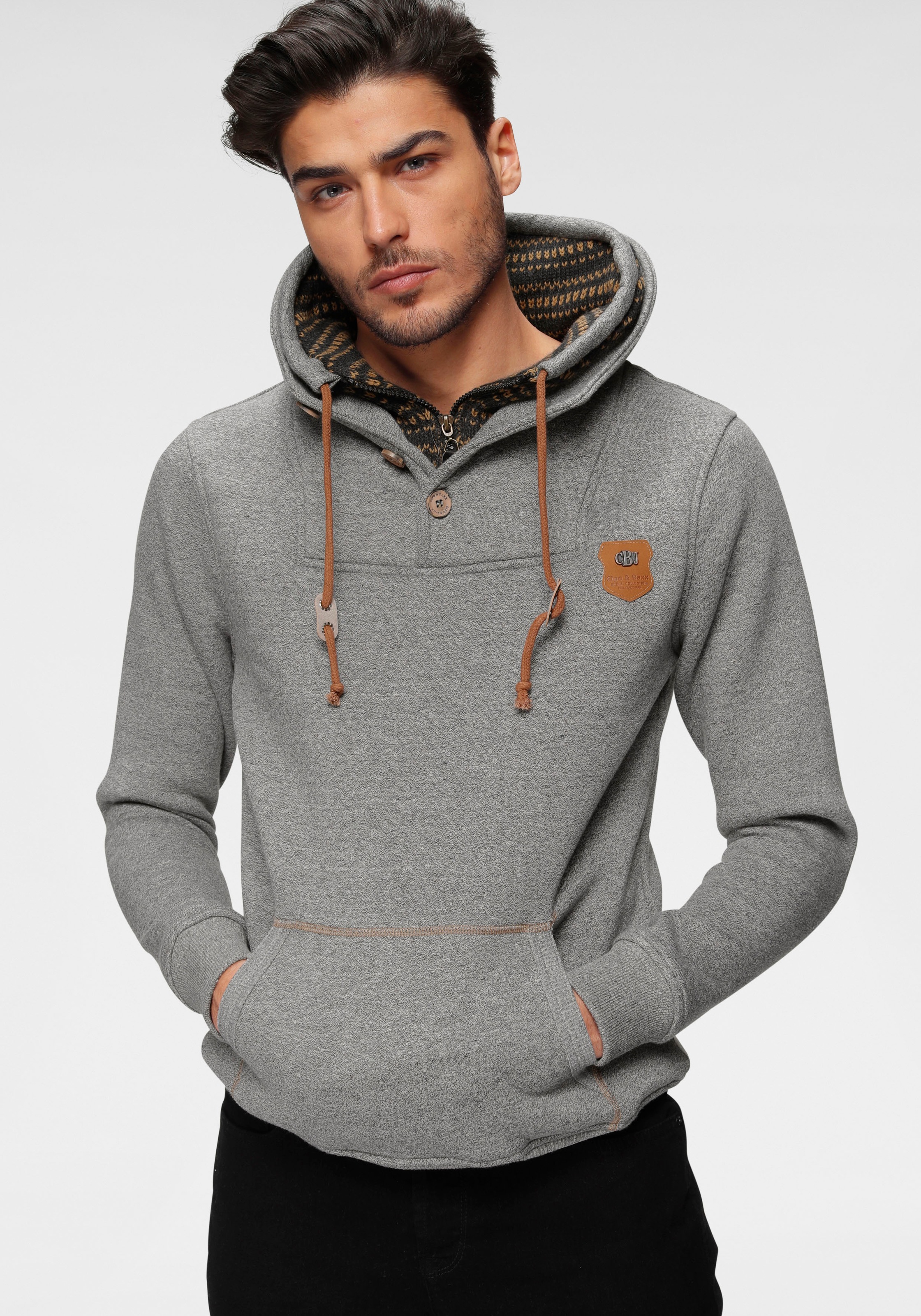 Image of Cipo & Baxx Sweatshirt, mit Schalkragen bei Ackermann Versand Schweiz