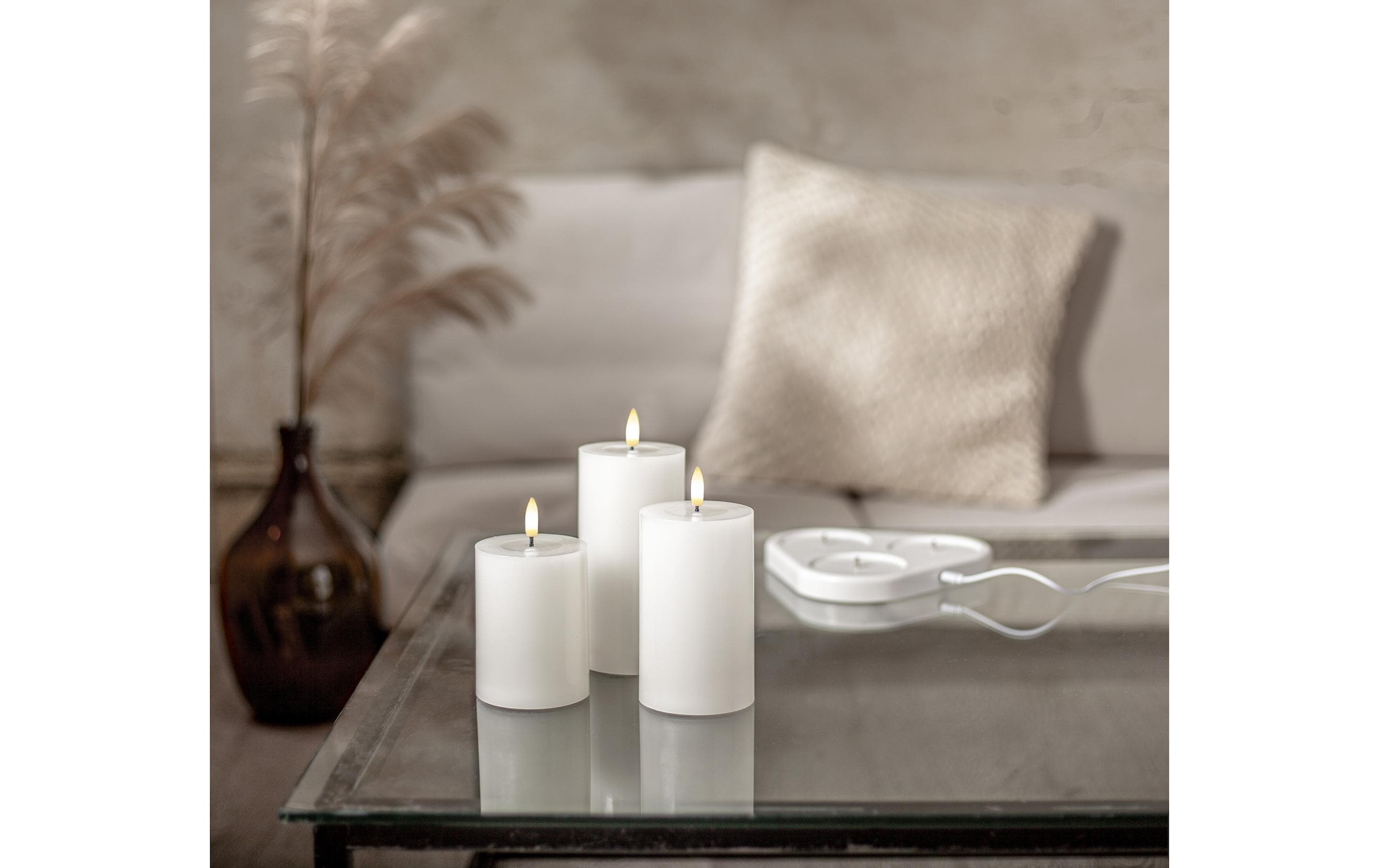 Parforce Traditional Hunting LED-Kerze »Set Pillar Charge 3P Indoor«