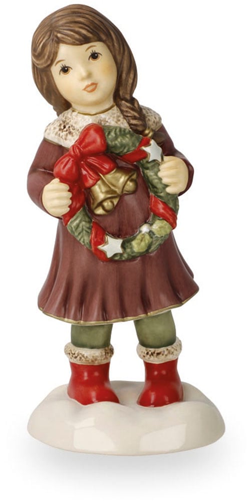 Image of Goebel Dekofigur "Ein Kranz zum Advent" 7 x 6 x 14,5 cm