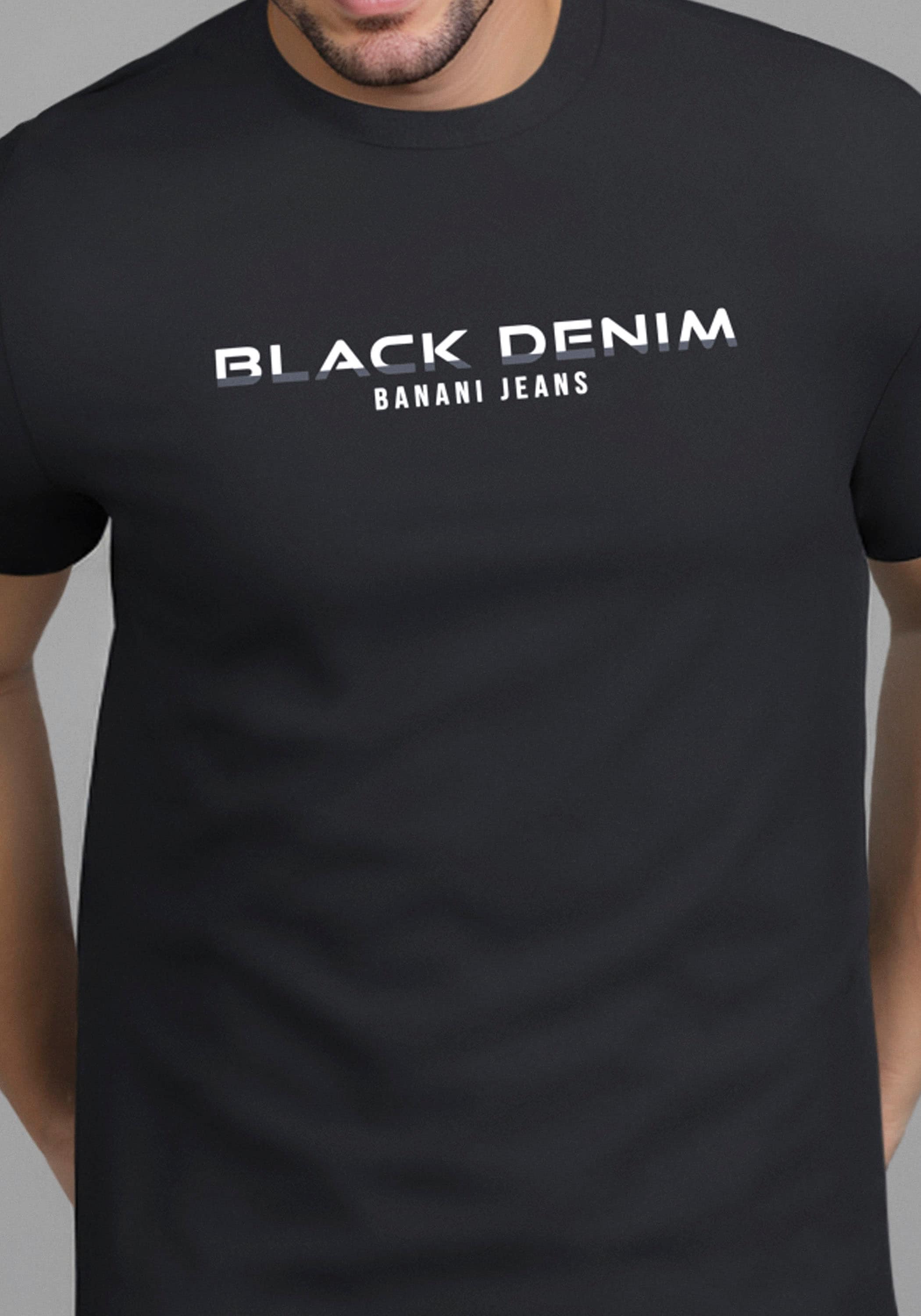 Bruno Banani T-shirt , kurzärmelig, schmal geschnitten, Rundhalsausschnitt
