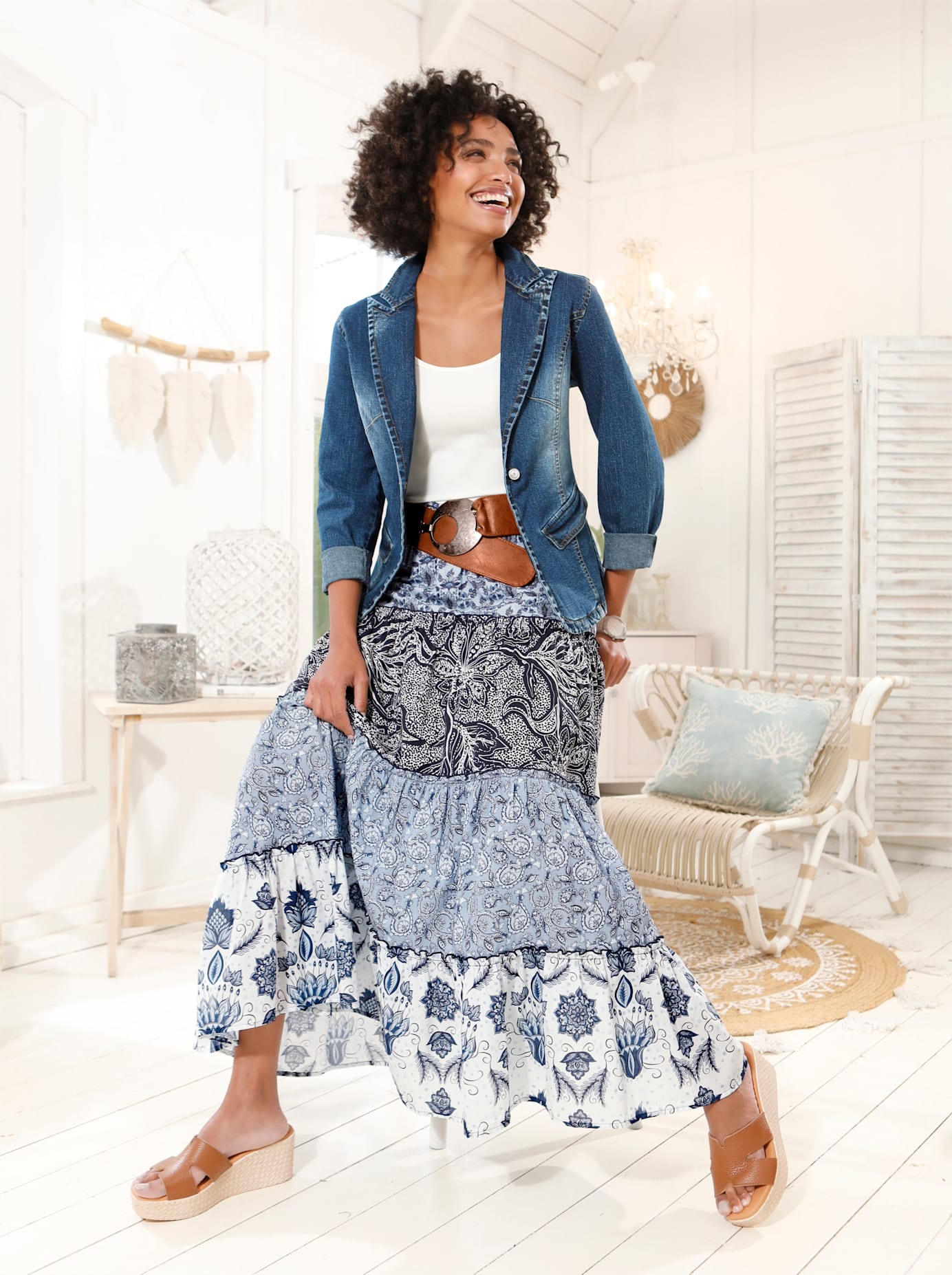 Image of LINEA TESINI by heine Jeansblazer "Jeansblazer"