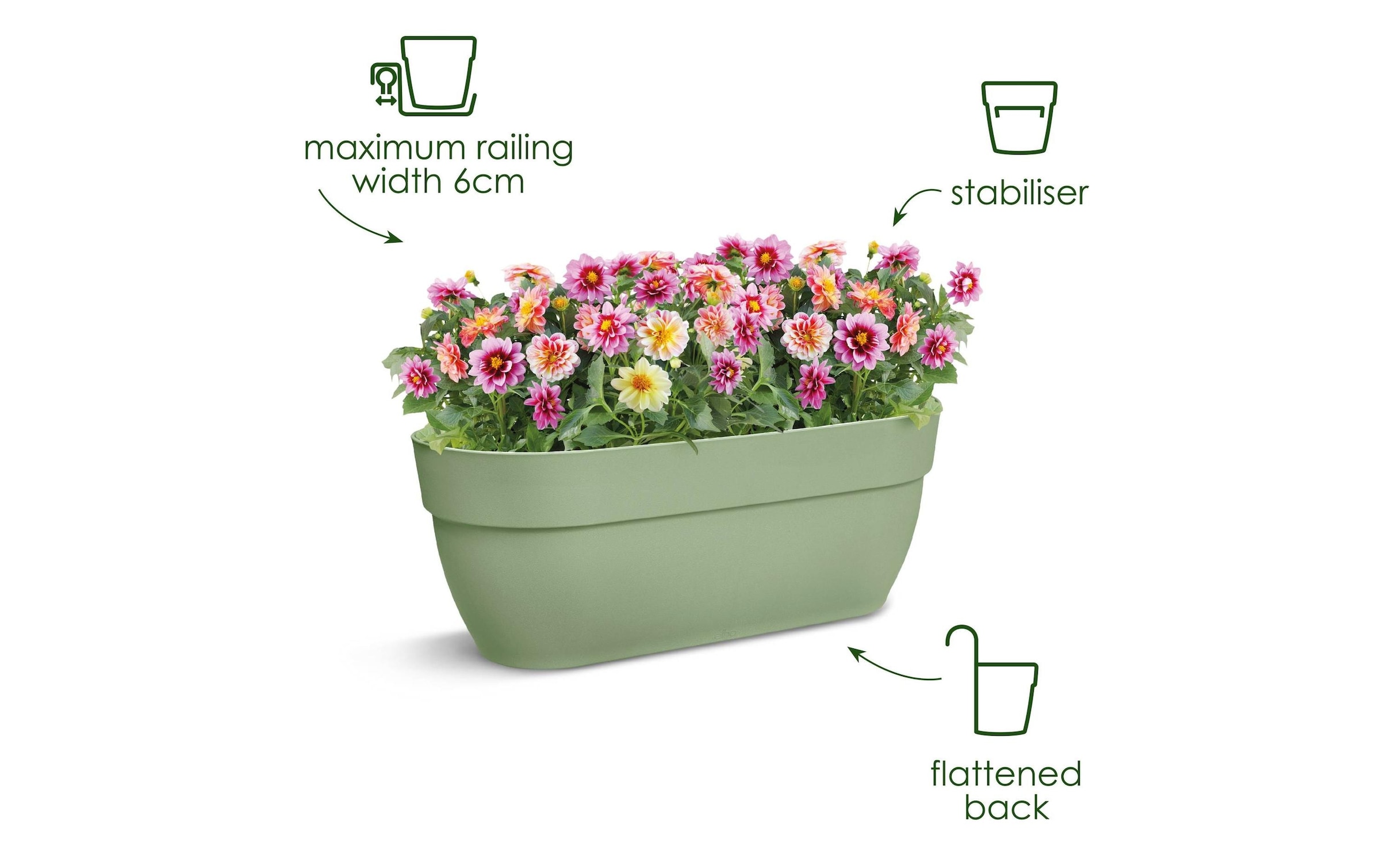 Elho Blumentopf »Vibia Campana Easy Aufhänger Gross«