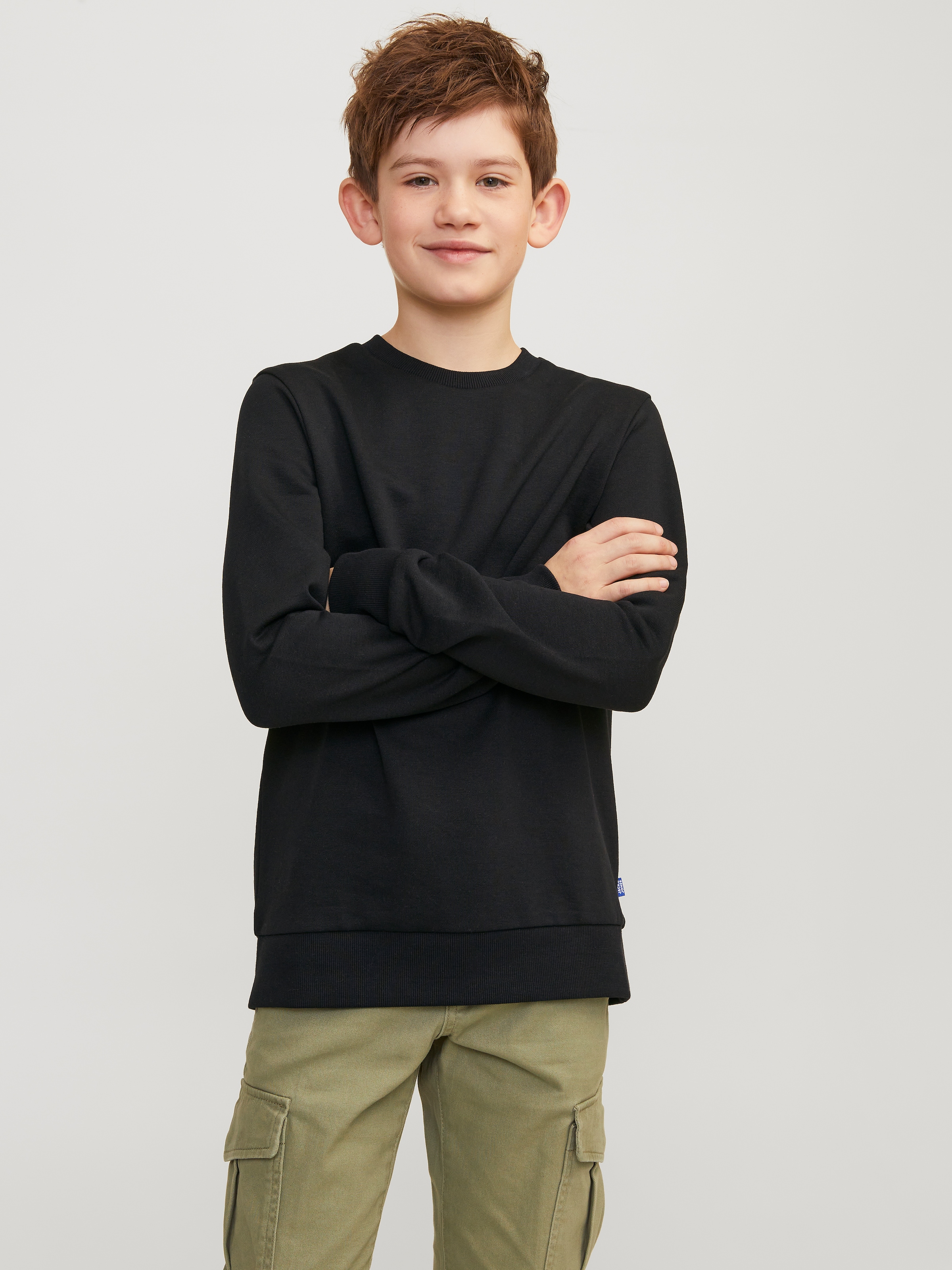 Image of Jack & Jones Junior Sweatshirt "JJEBRADLEY einfach kombinierbar, pflegeleicht", Materialmix, regular fit