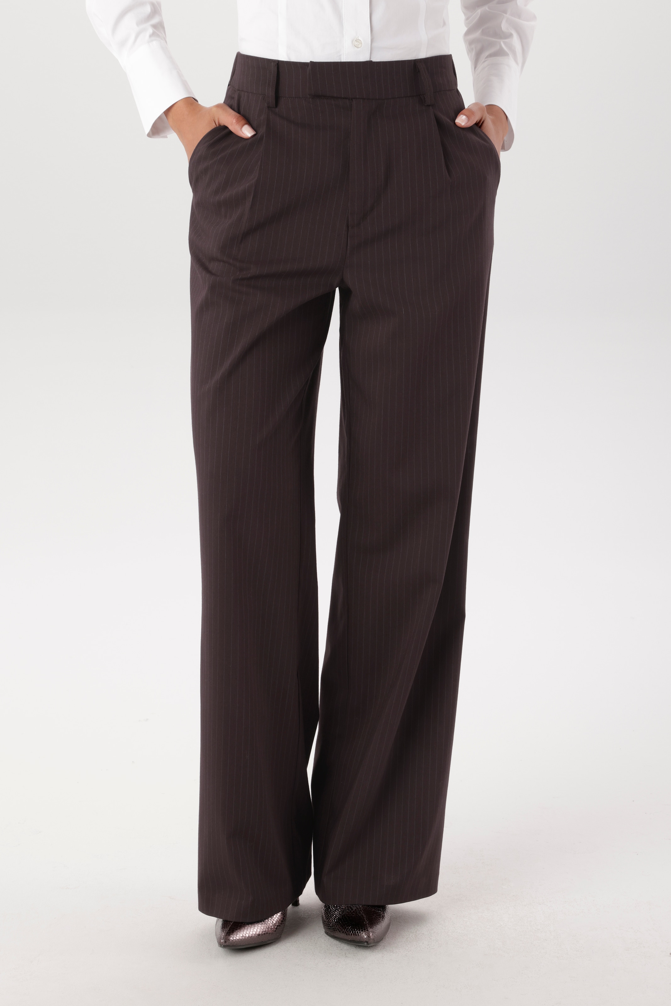 Image of Aniston SELECTED Anzughose mit feinen, eleganten Nadelstreifen - NEUE KOLLEKTION