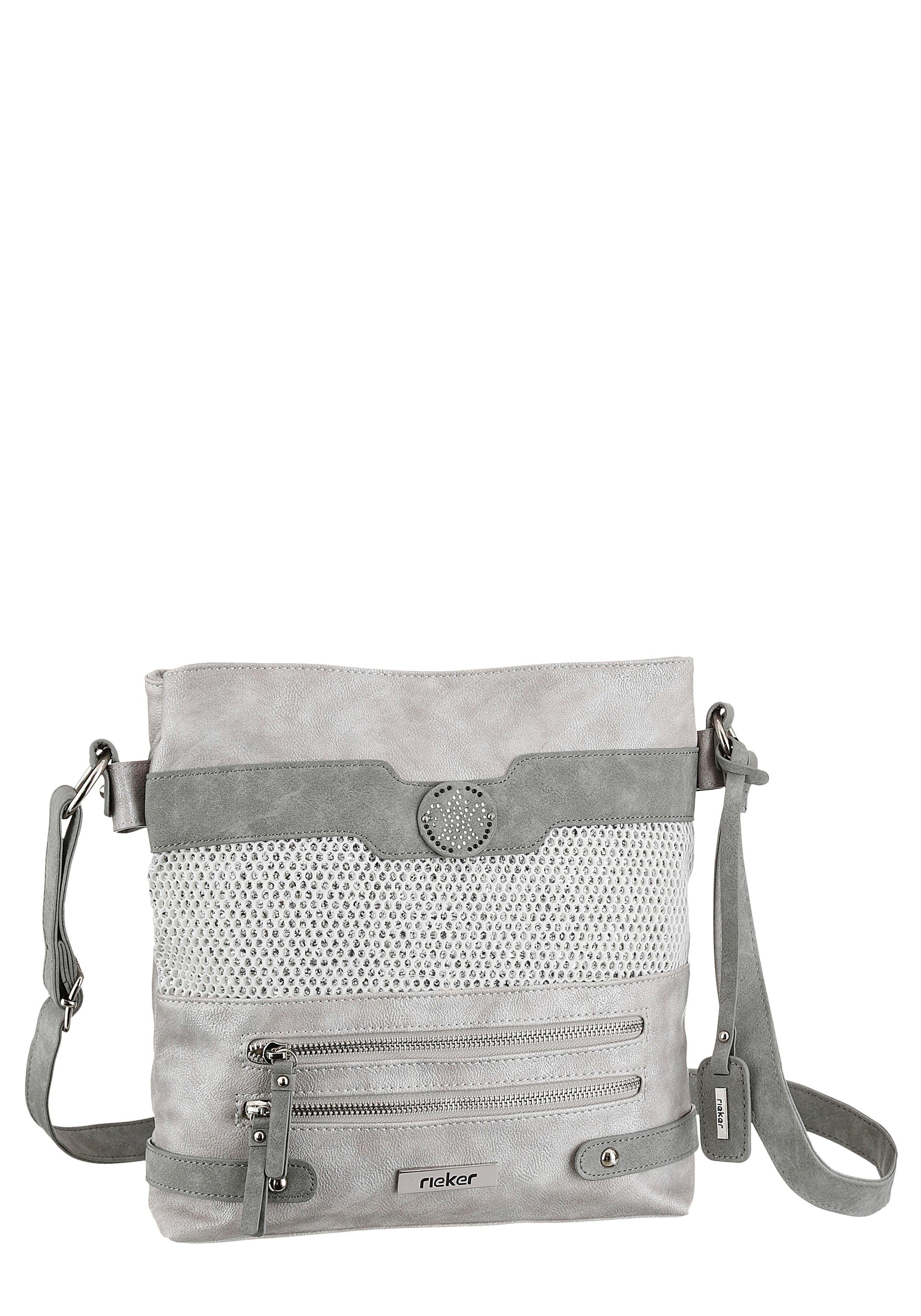 Rieker Umhängetasche, Schultertasche, Damen-Tasche mit praktischem Reissverschluss-Rückfach