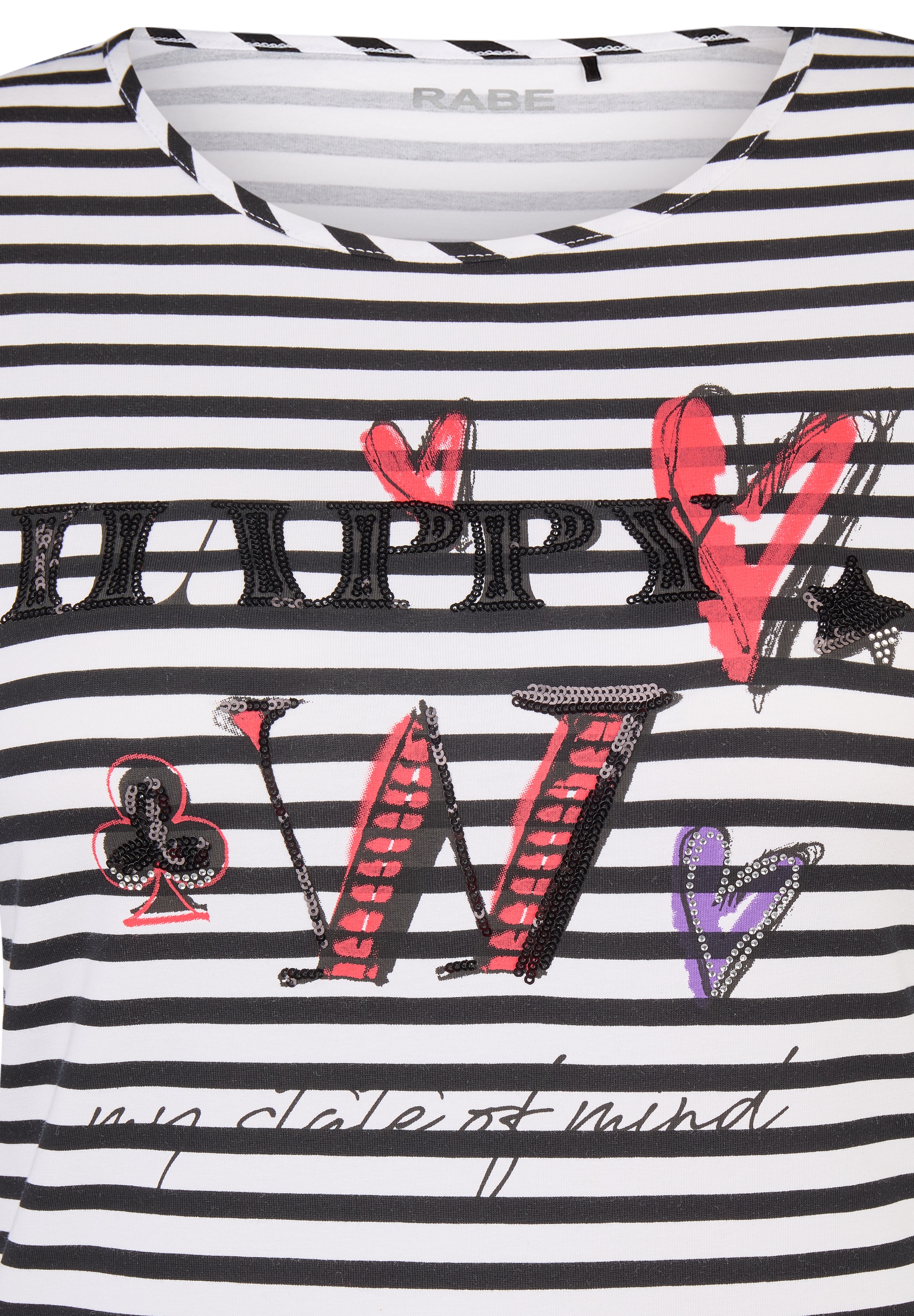 Rabe 3/4-Arm-Shirt mit Schriftzug