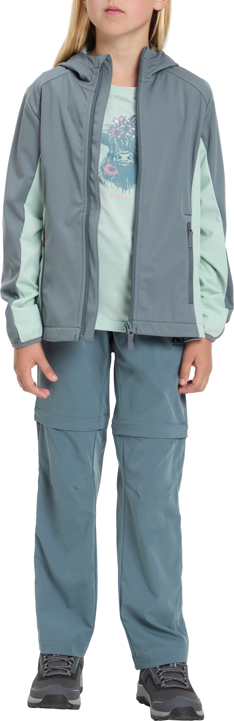 McKINLEY Veste d'extérieur »DA.-UNTERJACKE ABE LT G« avec capuche avec empiècements et fermetures éclair contrastants