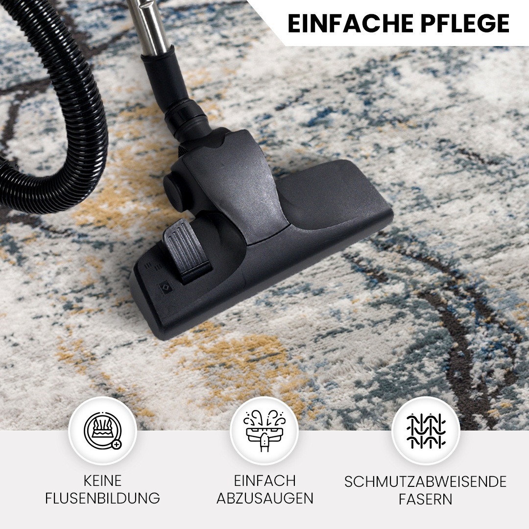 Livabliss Teppich »BERLIN«, rechteckig, 10 mm Höhe, Moderner Designerteppich in Marmor Optik, Kurzflor Wohnzimmerteppich