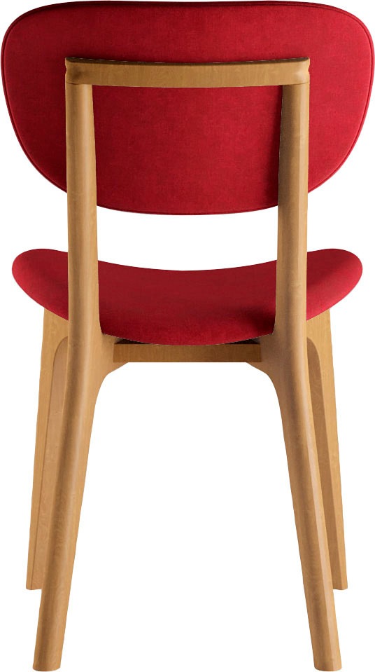 INOSIGN Stuhl »COZY Made in Italy« (Set) 2 Stk. Microfaser Gestell in Buche, Kirsch- oder Nussbaum, Massivholz, Design Stuhl