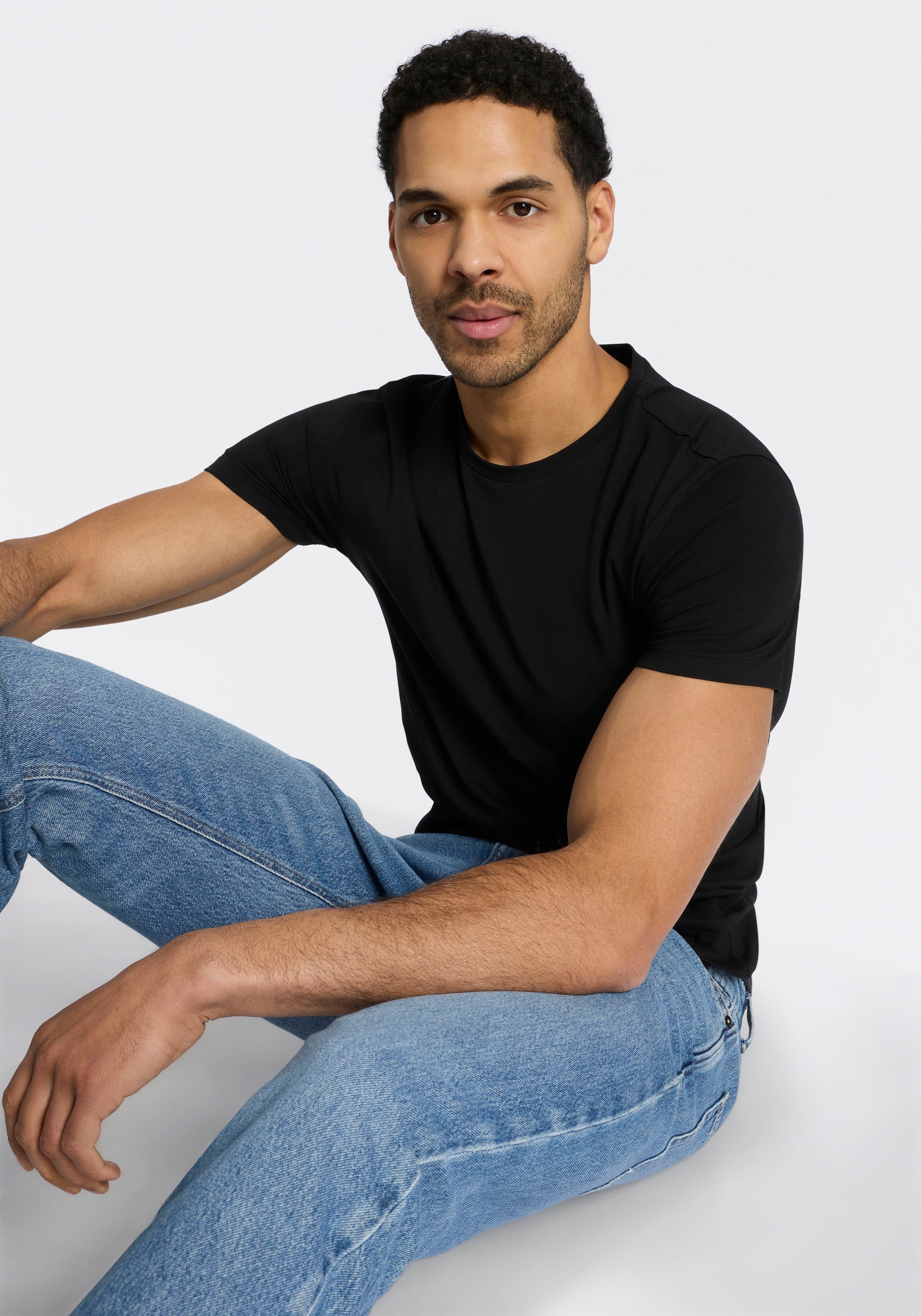 HUGO T-shirt »HUGO-Round« Paquet, lot de 2,  col rond, slim fit, impression logo HUGO
