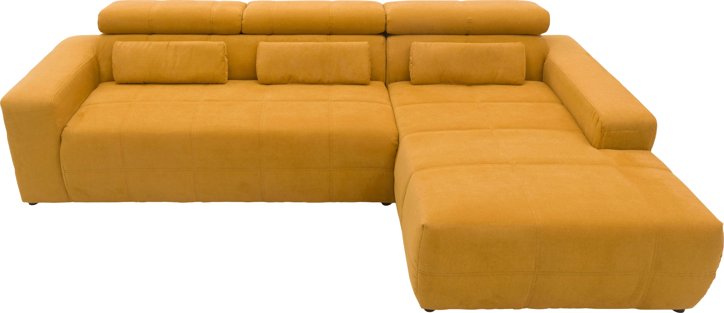 GOODproduct Canapé d'angle »Ballerup 235 x 175 cm, auch mit verstellbarer Sitztiefe« Appuie-têtes réglables, en tissu d'ameublement facile d'entretien et doux, forme en L