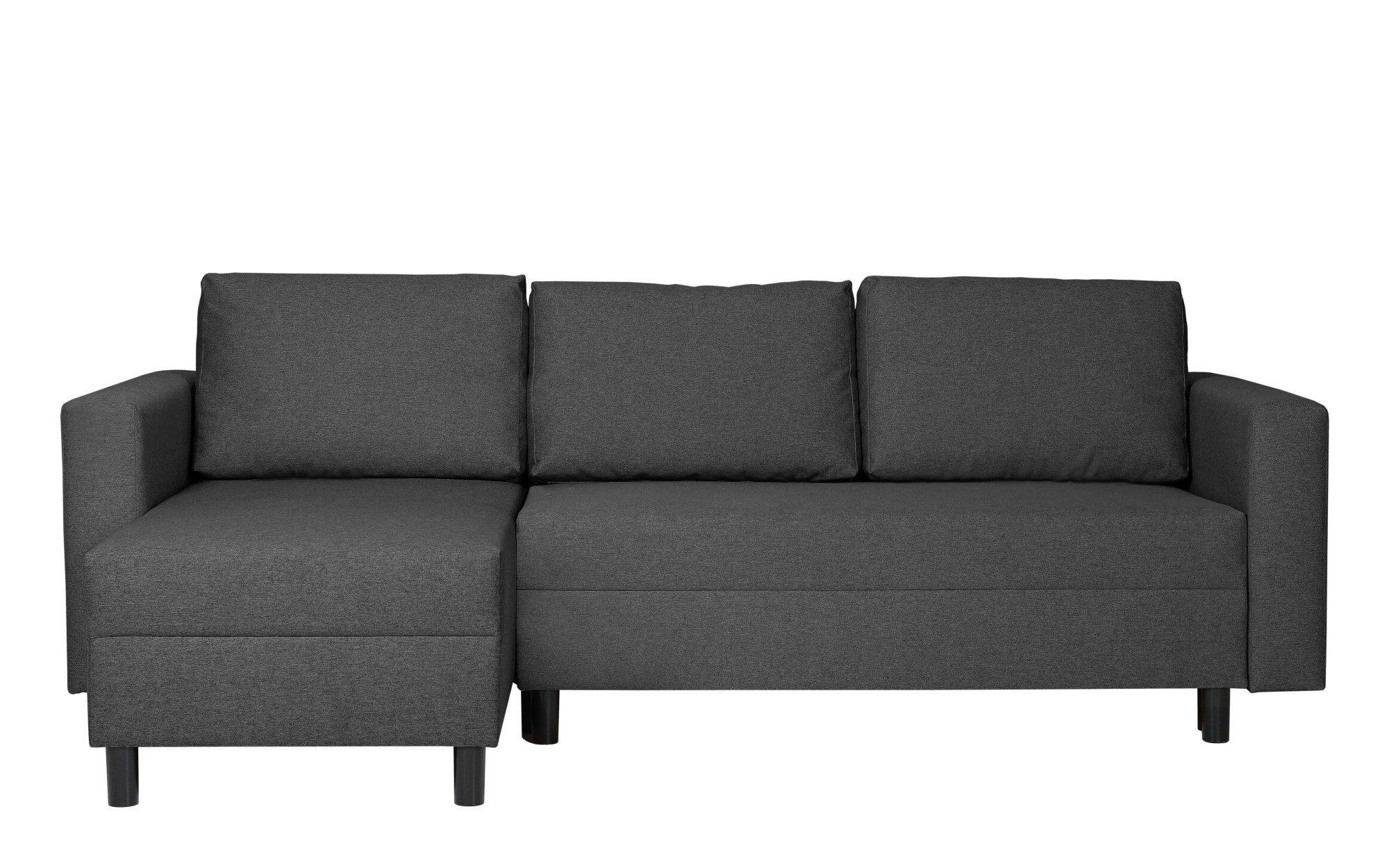 INOSIGN Ecksofa »GLENOE Schlafsofa mit Bettkasten, Recamiere beidseitig montierbar«, L-Form, Masse B/T/H: 230/135/84,5 cm, Velvet & Struktur weich