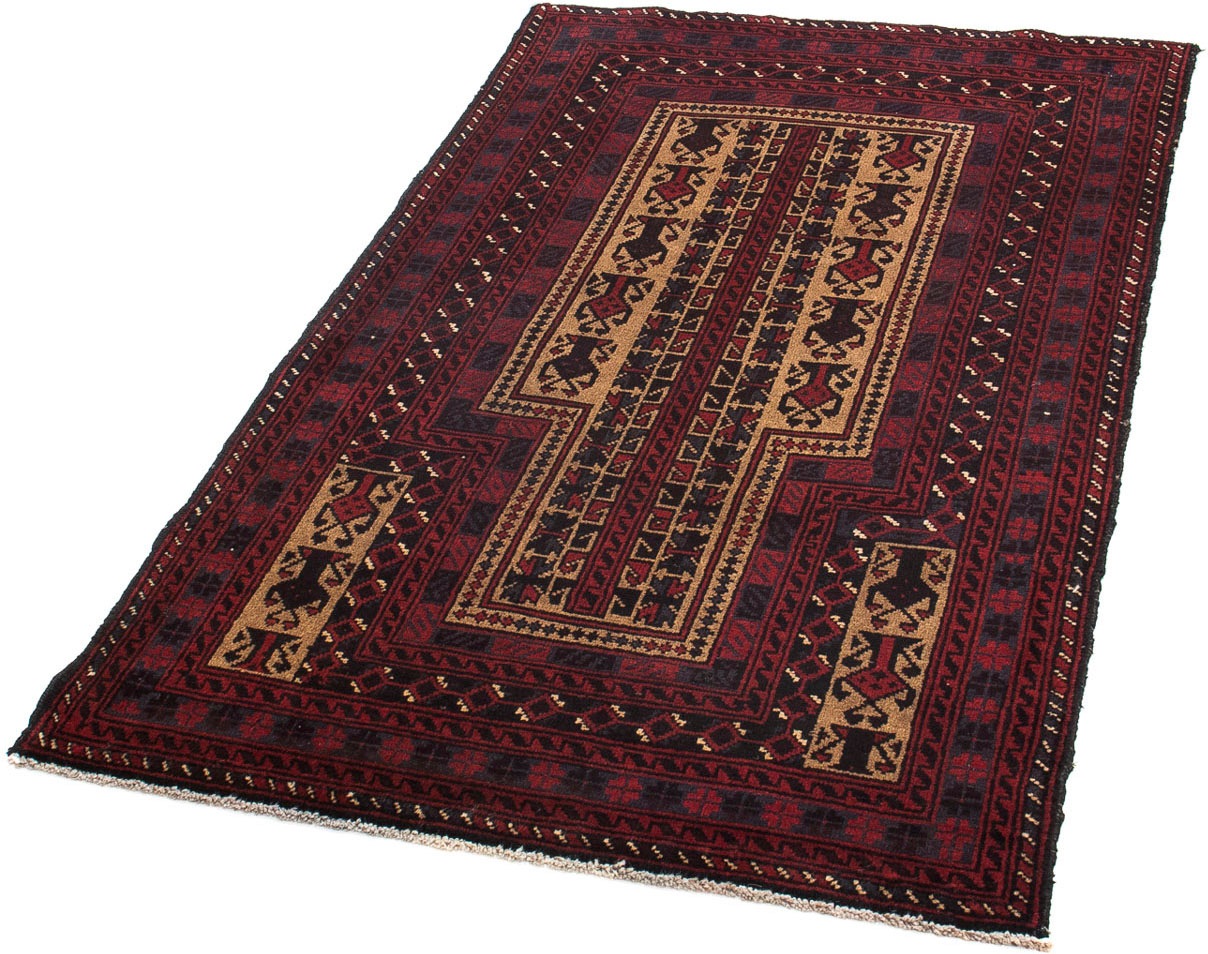 Image of morgenland Orientteppich »Belutsch - 135 x 77 cm - mehrfarbig«, rechteckig, 8 mm Höhe, Wohnzimmer, Handgeknüpft, Einzelstück mit Zertifikat bei Ackermann Versand Schweiz