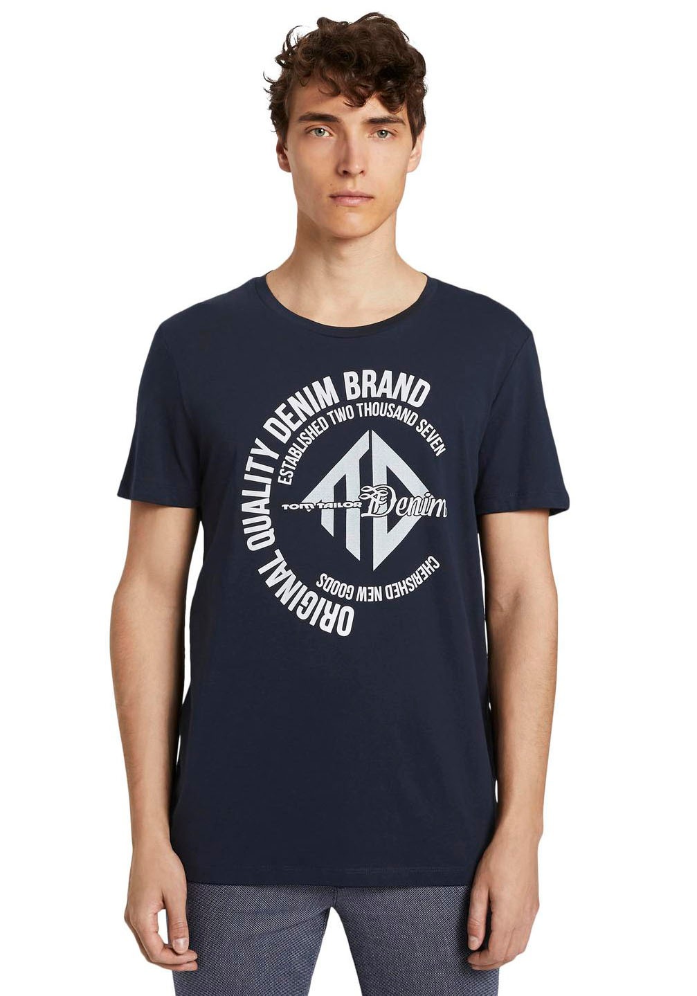 Image of TOM TAILOR Denim T-Shirt, mit Logofrontdruck bei Ackermann Versand Schweiz