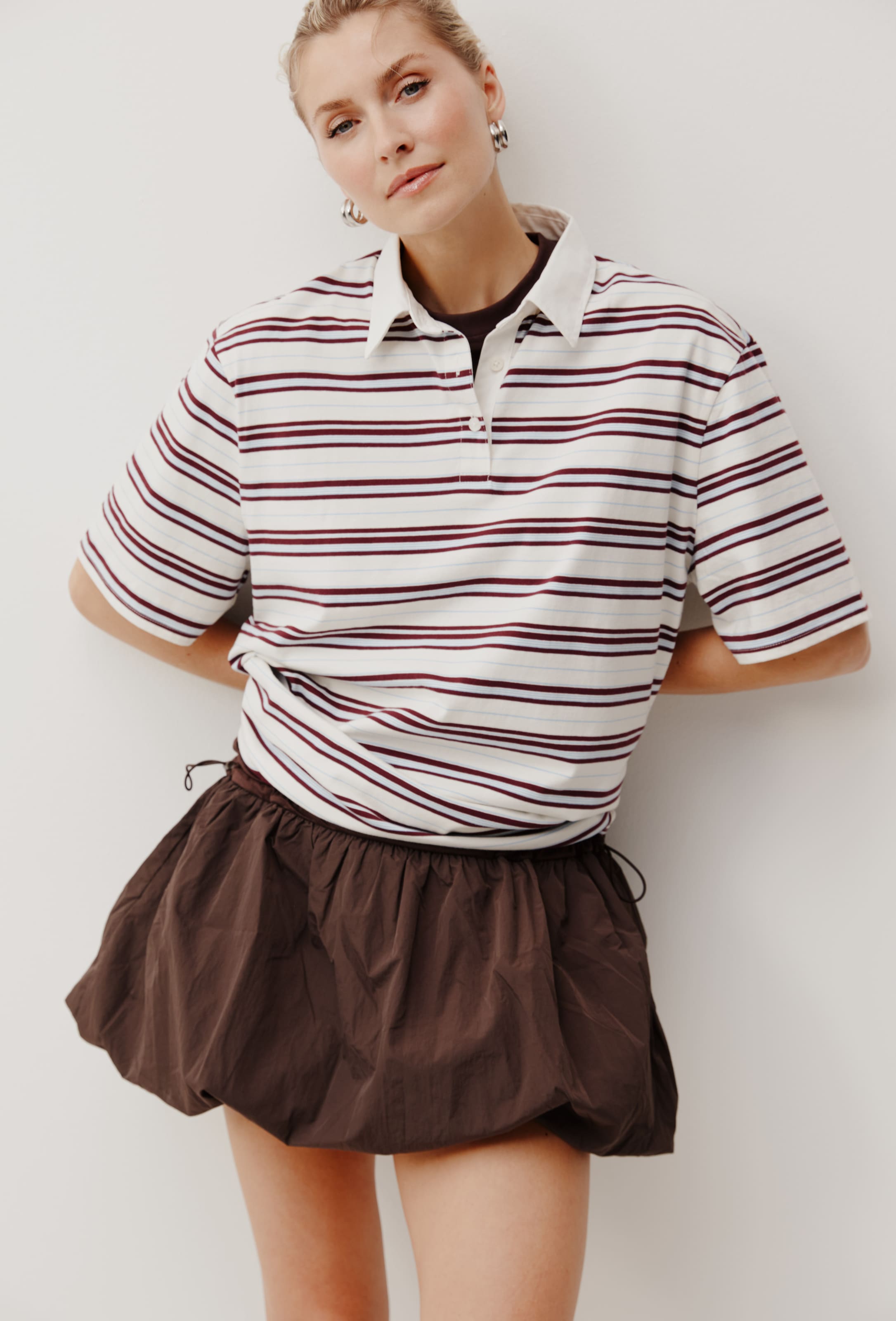 LeGer Polo »Cora, LeGer by Lena Gercke« aus Baumwolle, Oversize Fit
