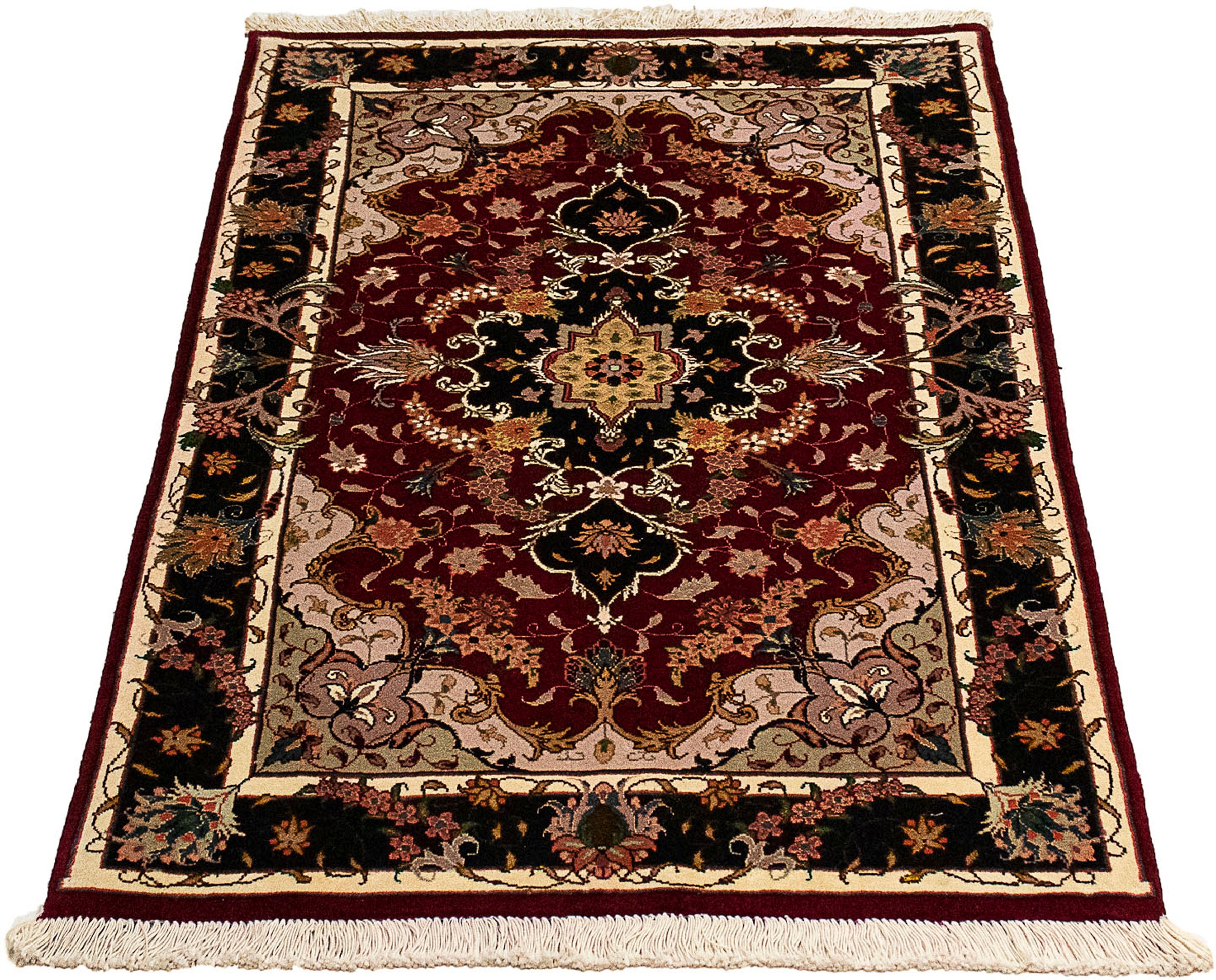 Image of morgenland Orientteppich »Perser - Täbriz - Royal - 117 x 71 cm - dunkelrot«, rechteckig, 7 mm Höhe, Wohnzimmer, Handgeknüpft, Einzelstück mit Zertifikat bei Ackermann Versand Schweiz